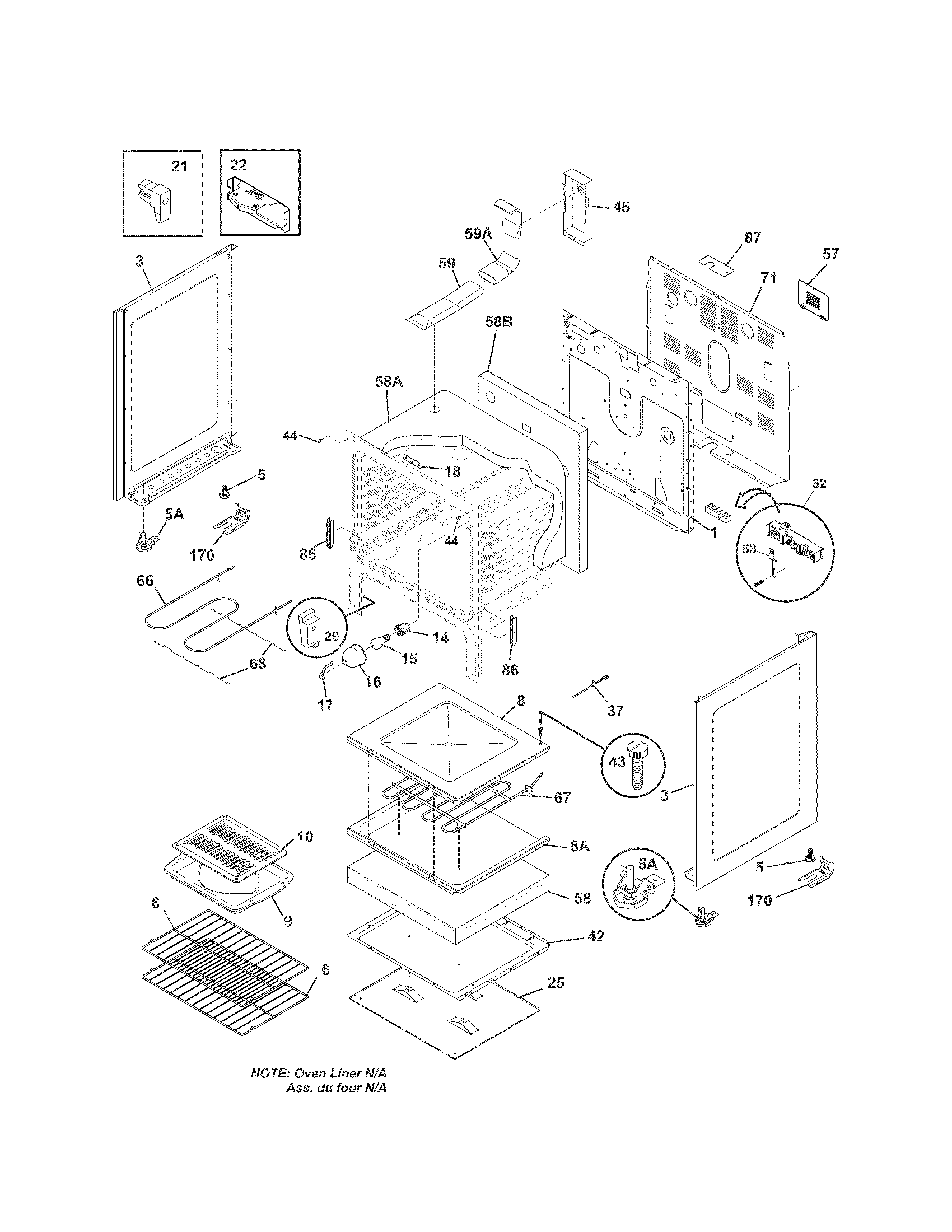 Kenmore 79091322211 body diagram
