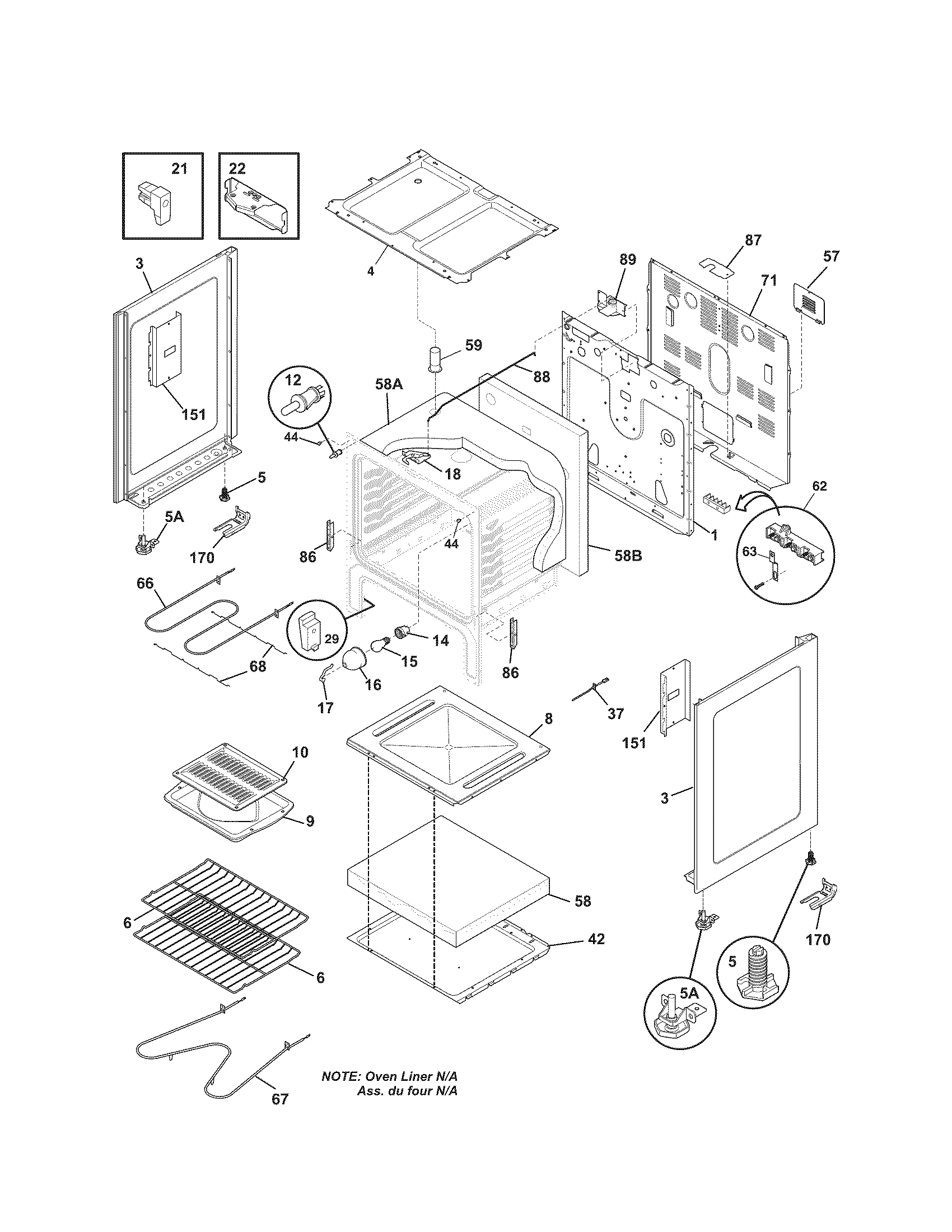 Kenmore 79090214014 body diagram