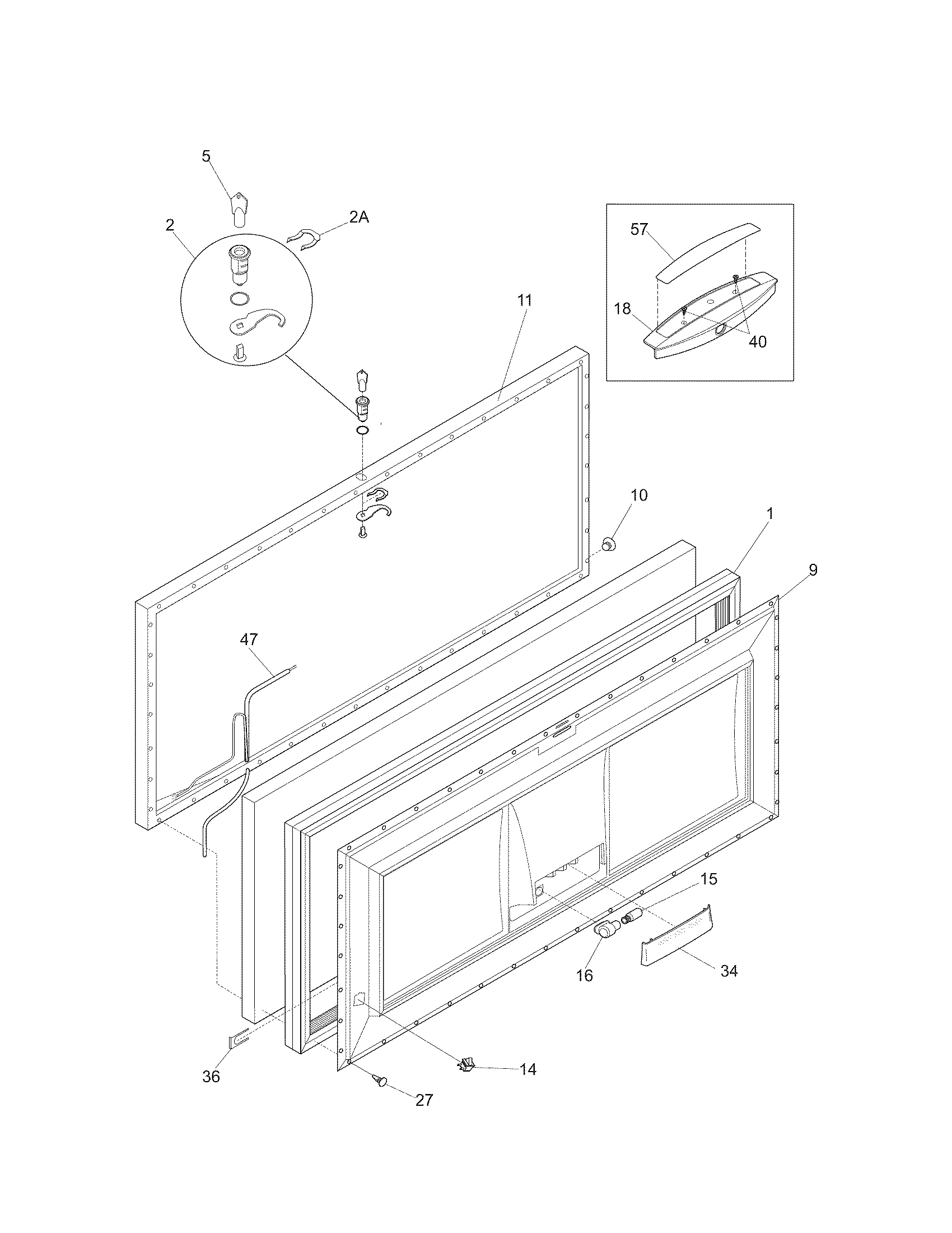 Kenmore 2531692210C door diagram