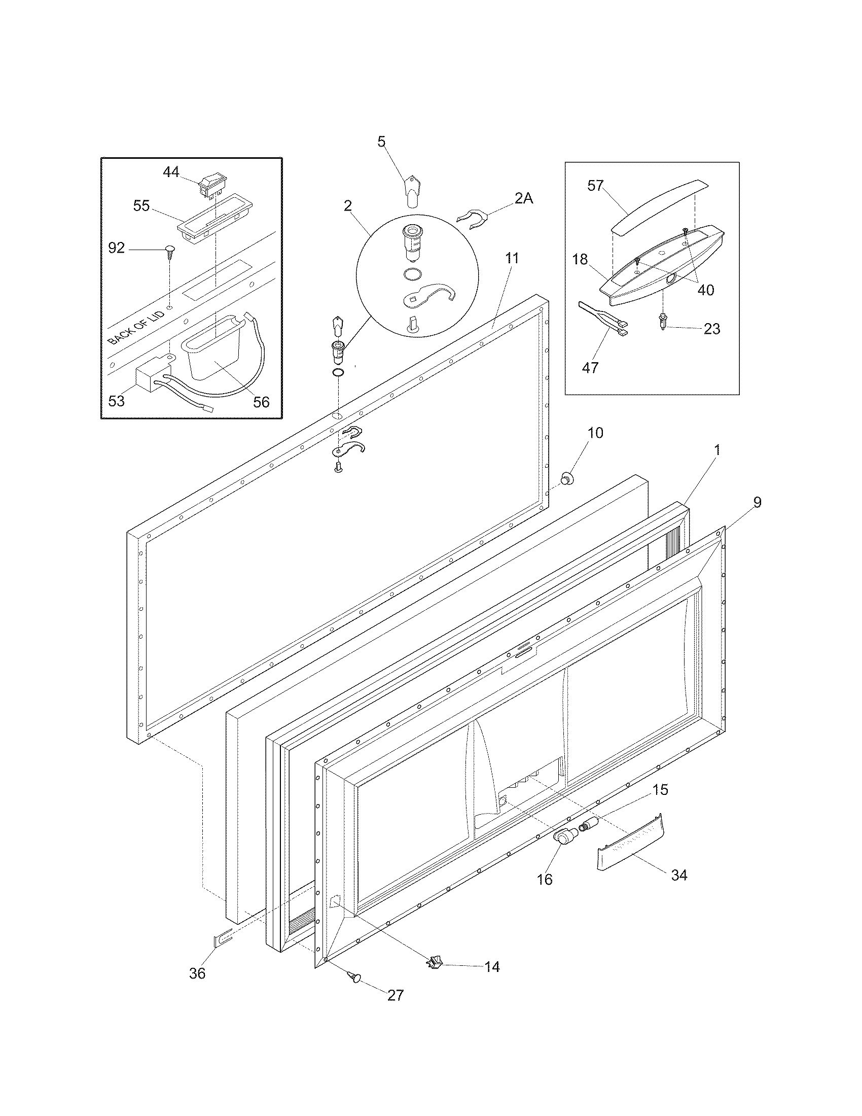 Kenmore 25316949108 door diagram