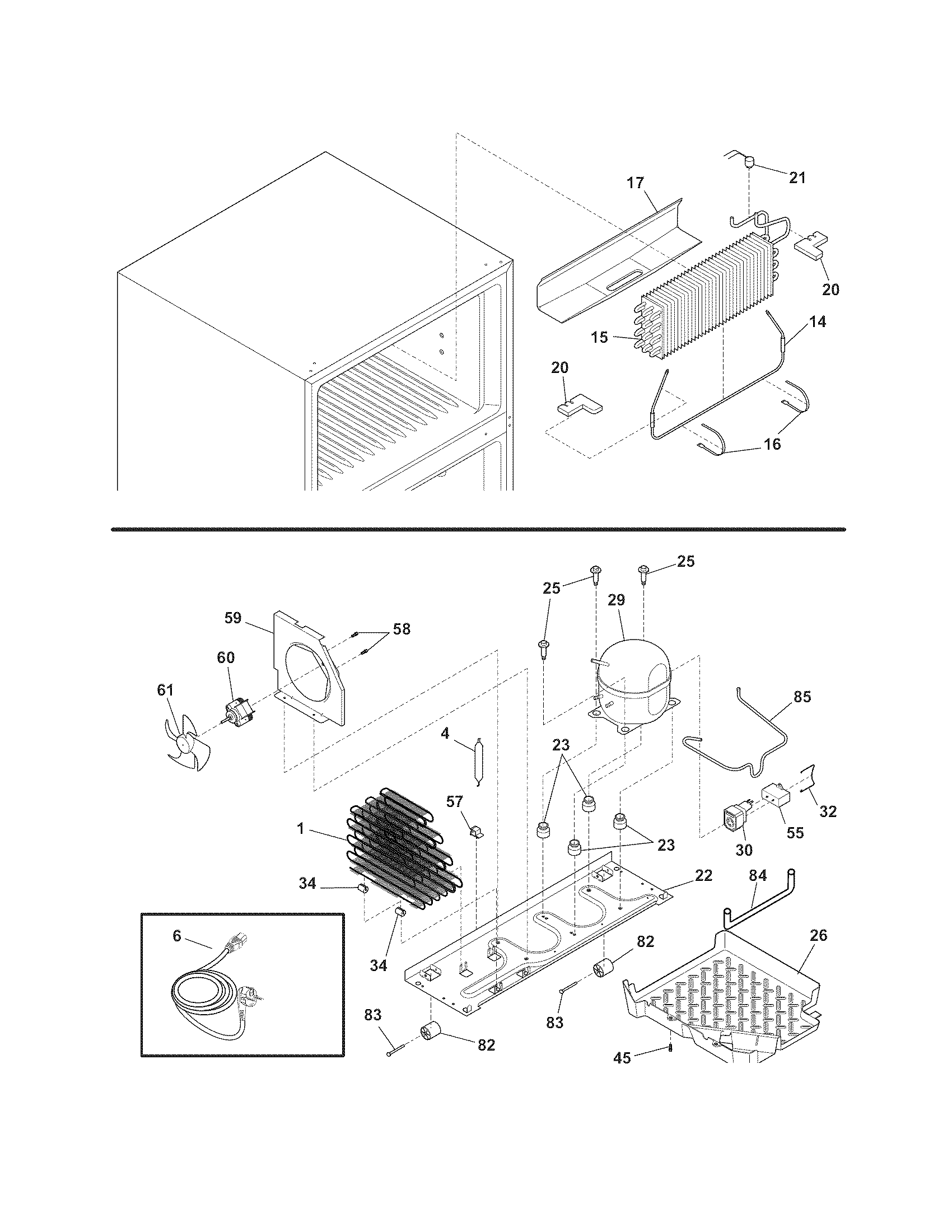 Universal/Multiflex (Frigidaire) MRTD23V6MM1 system diagram
