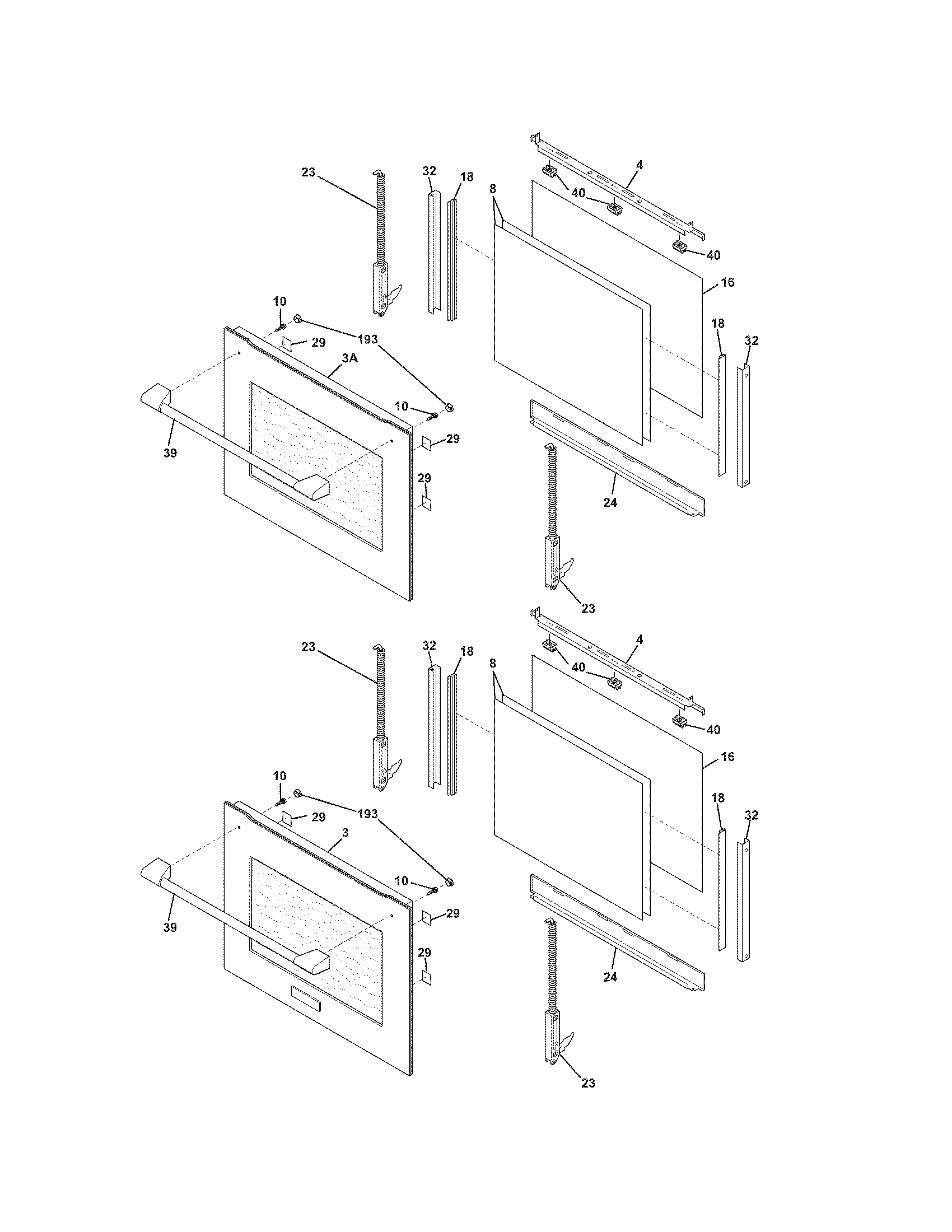 Electrolux E30EW85GPS7 doors diagram