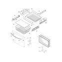 Kenmore 25370319212 freezer drawer, baskets diagram