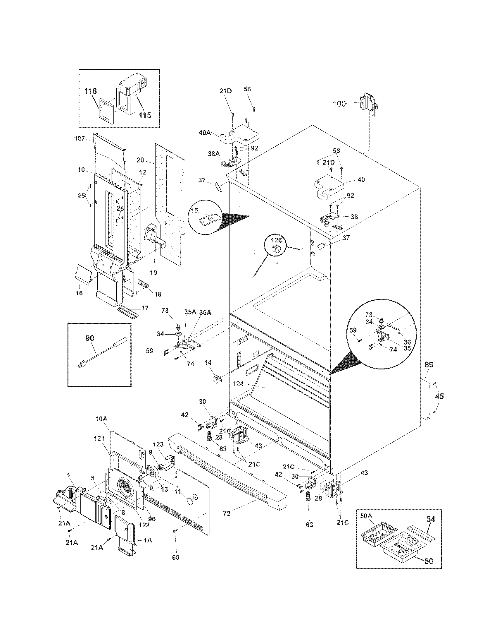 Electrolux EI23BC60KS1 cabinet diagram