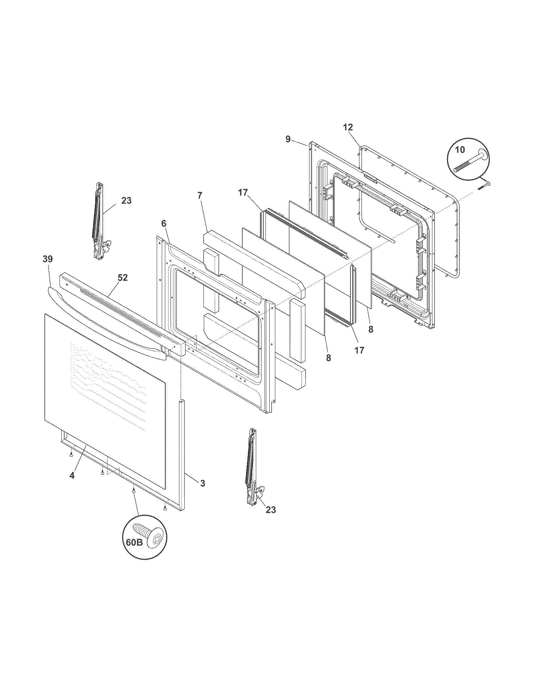 Crosley CRG3480PWA door diagram