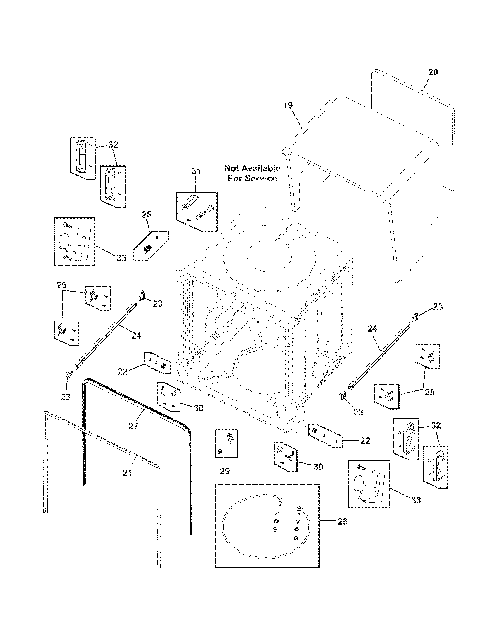 Electrolux EIDW5705PW0A tub diagram