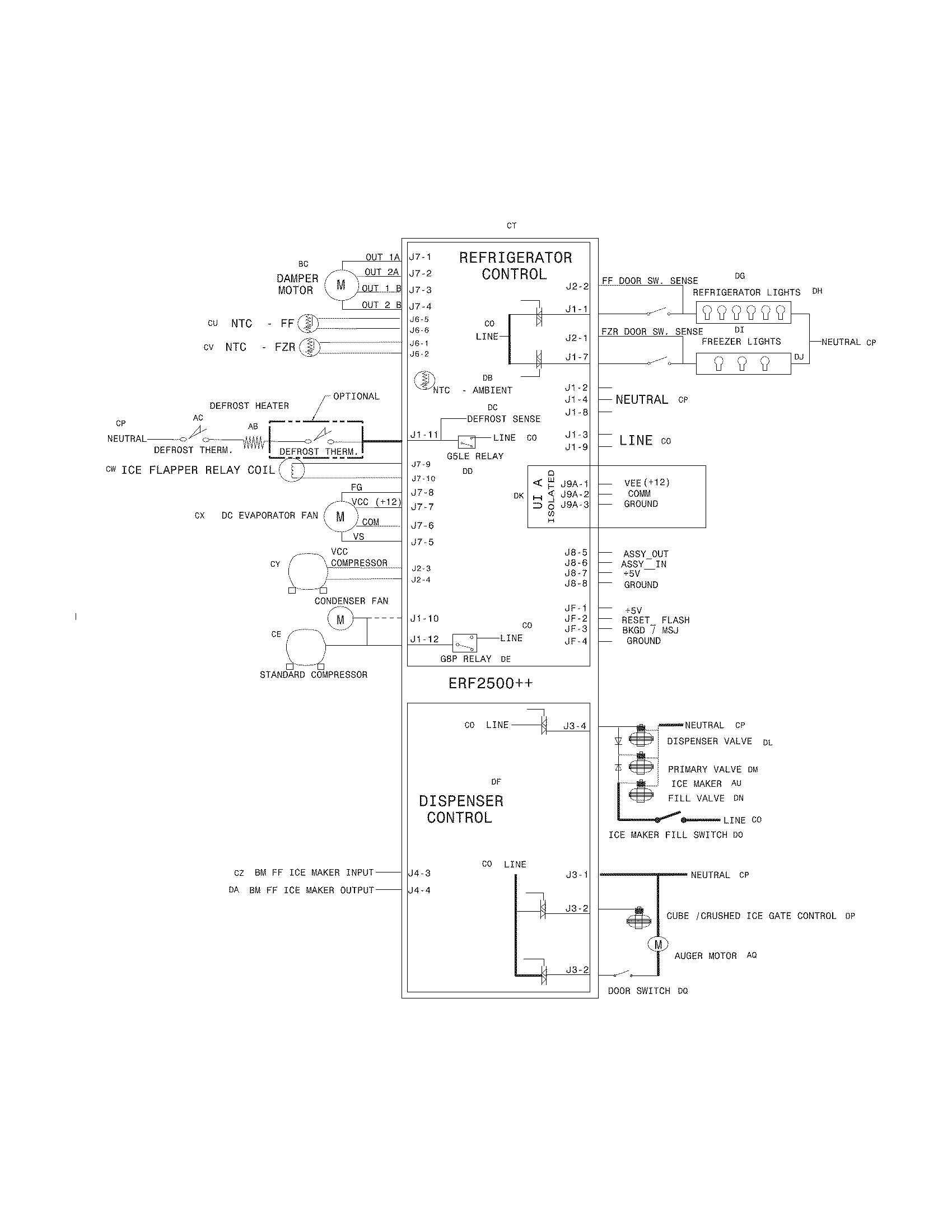 Frigidaire FFHS2622MSB wiring schematic diagram