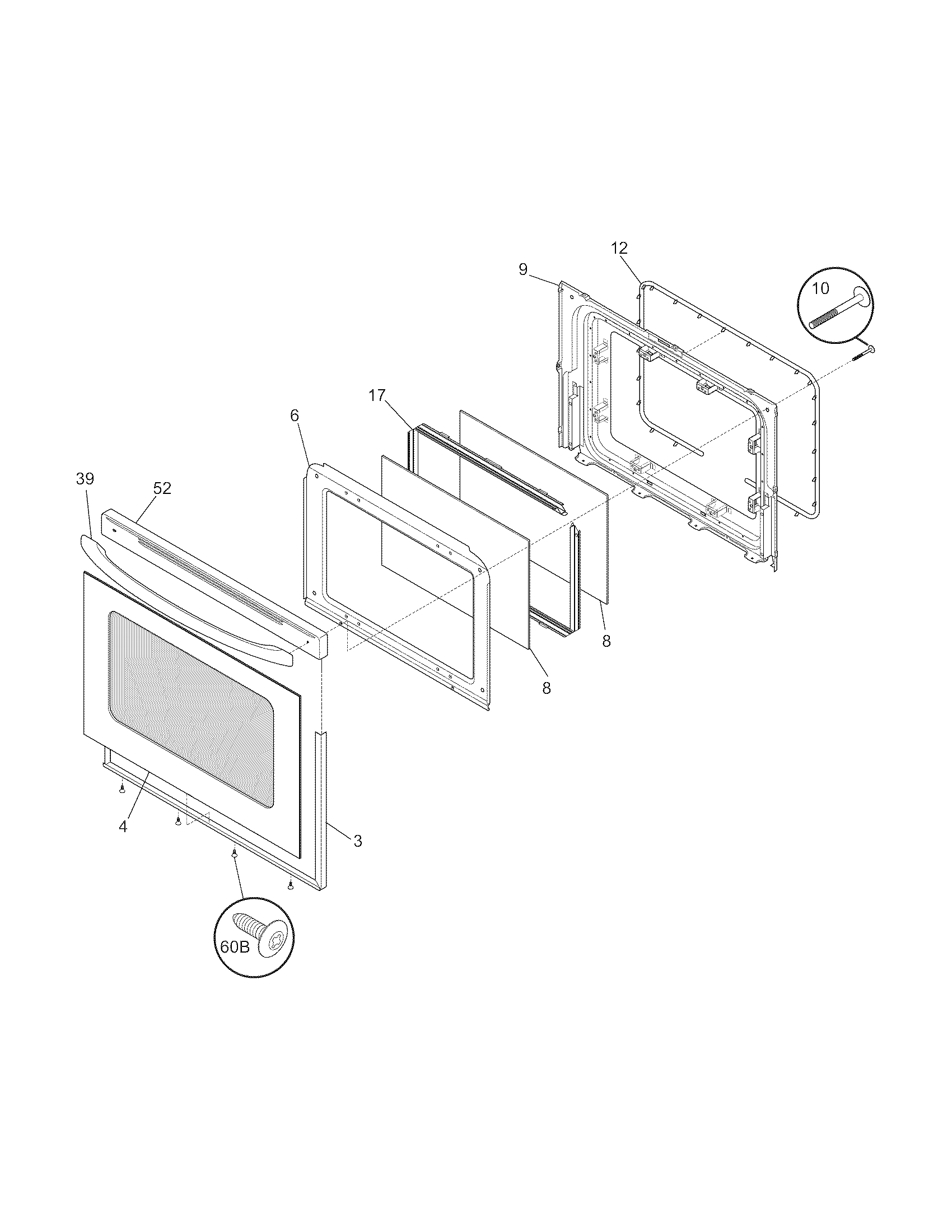 Crosley CRE3580PSA door diagram