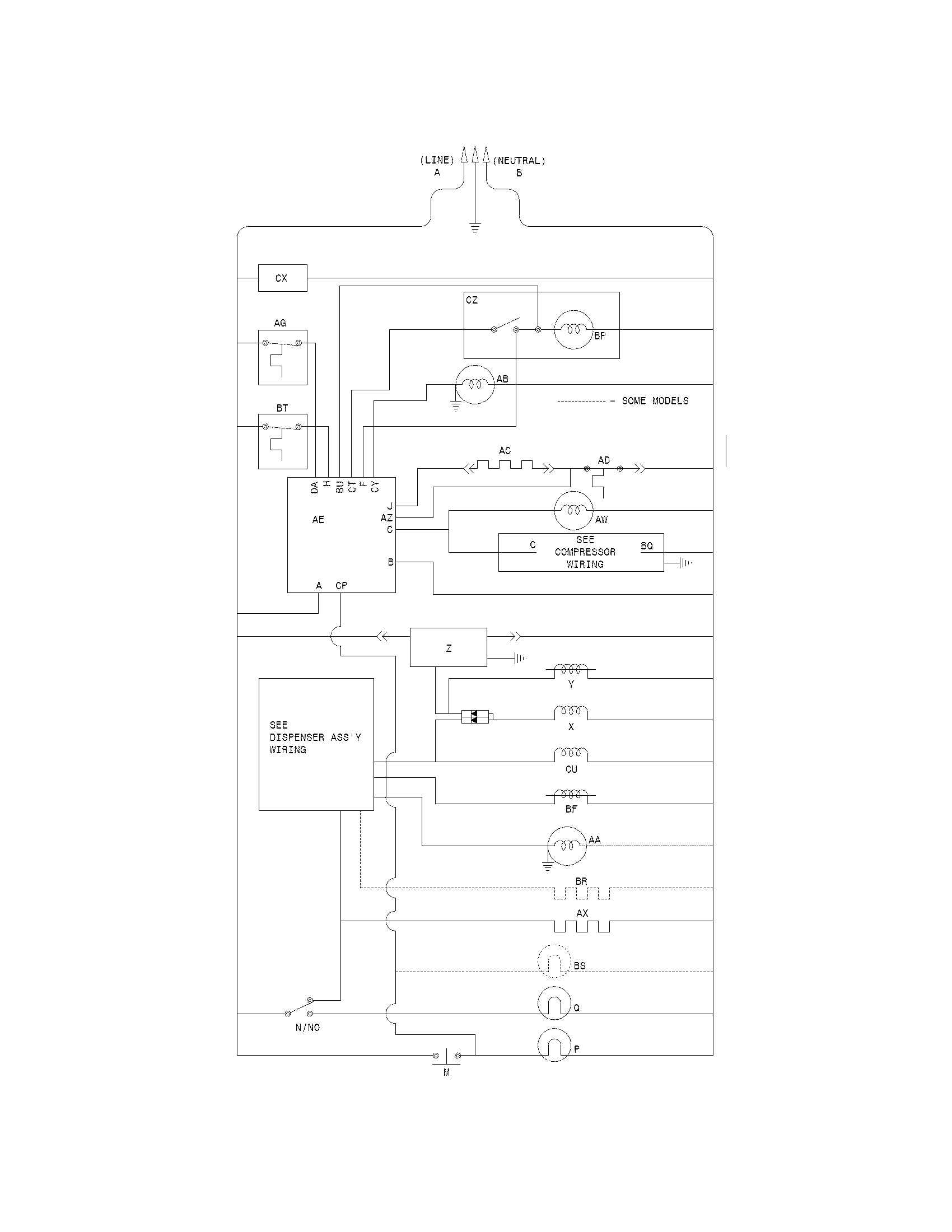 Frigidaire FFHS2622MM9 wiring schematic diagram