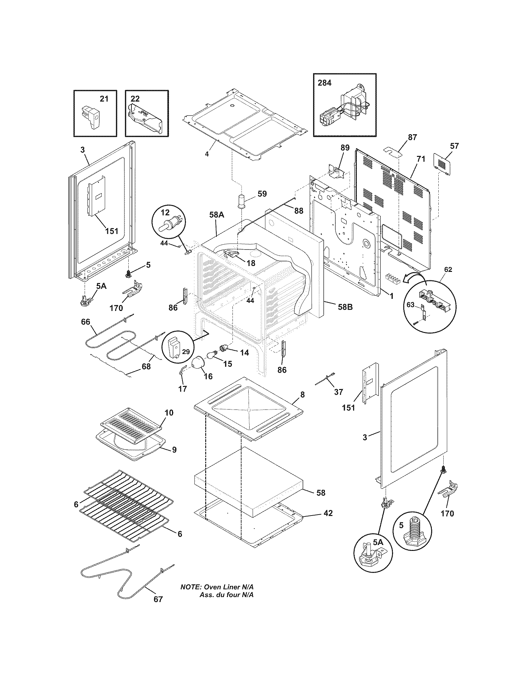 Kelvinator KEF355XSD body diagram