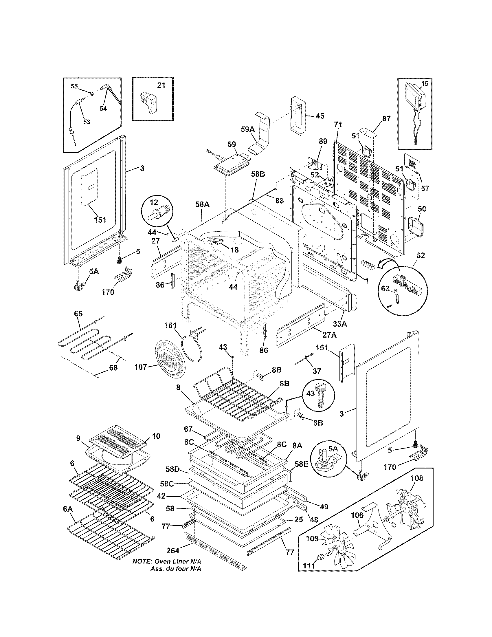 Kenmore Elite 79097203013 body diagram