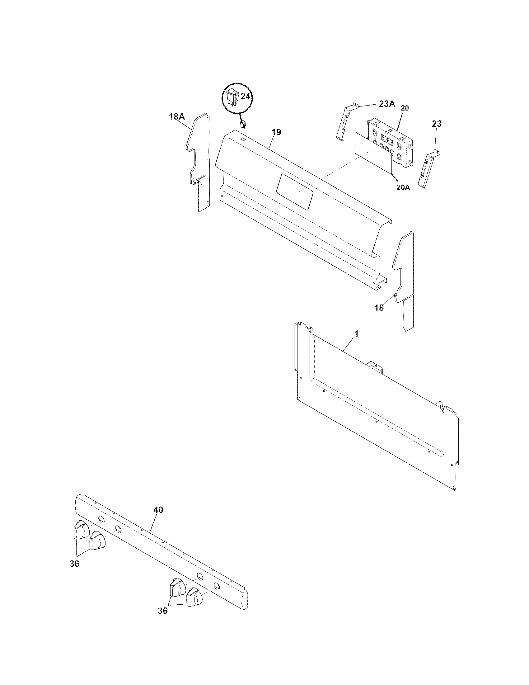 Kenmore 79073039310 backguard diagram