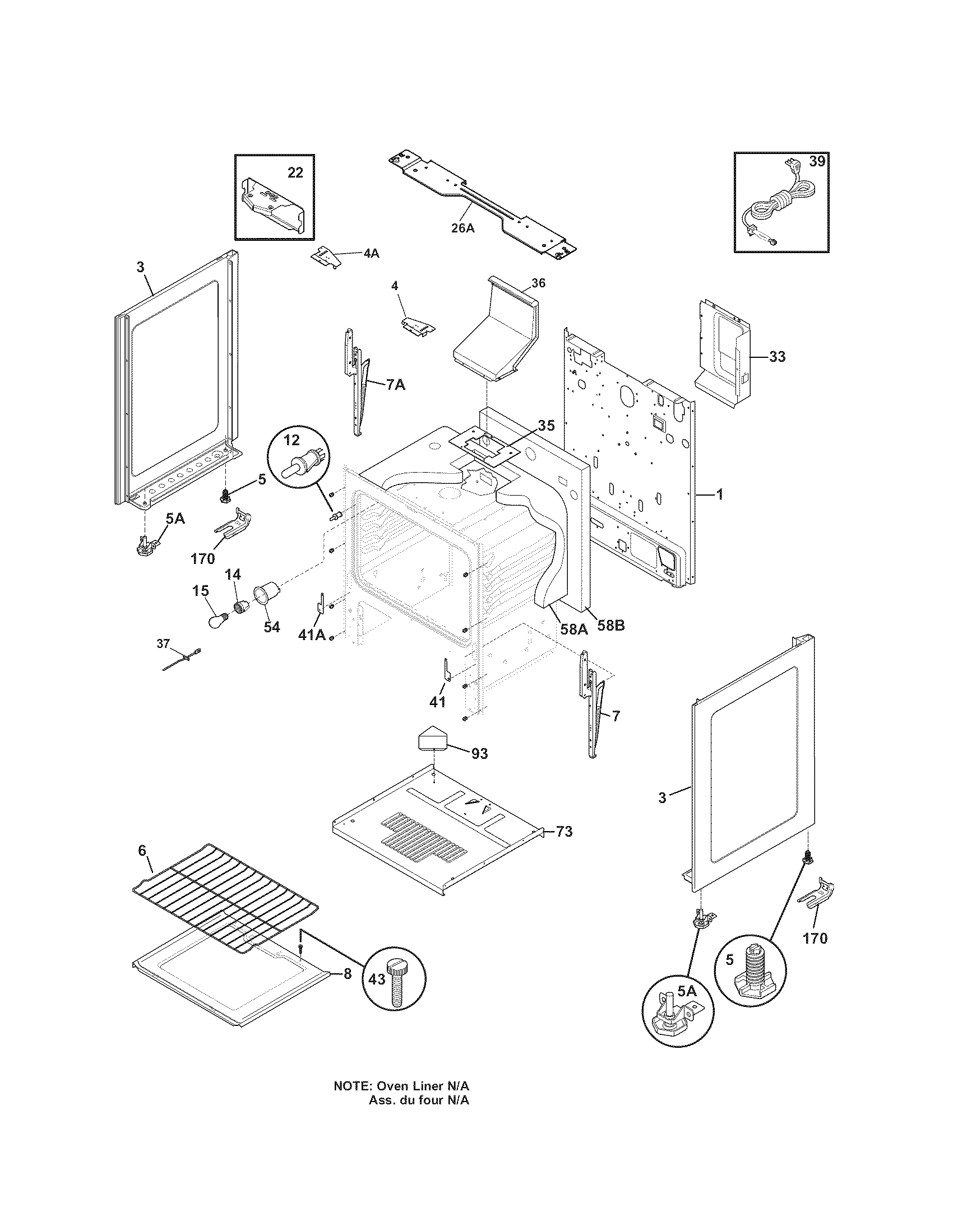 Kenmore 79073239310 body diagram