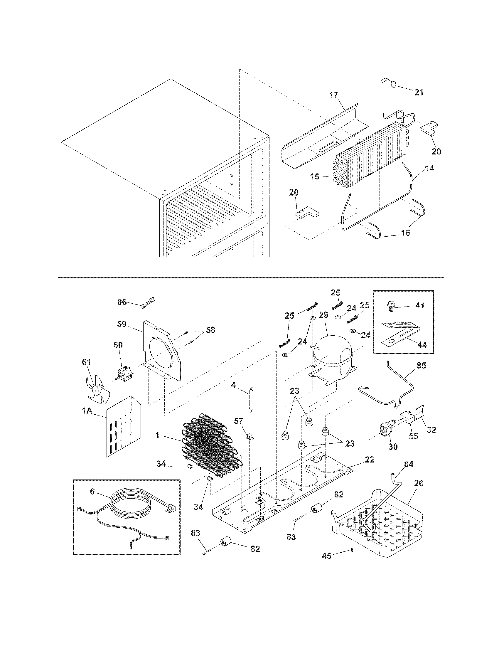 Frigidaire LFHT1817LW8 system diagram