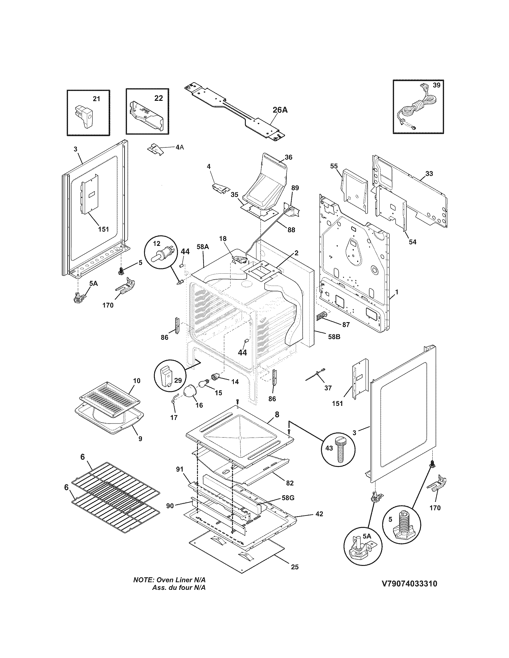 Kenmore 79074039310 body diagram