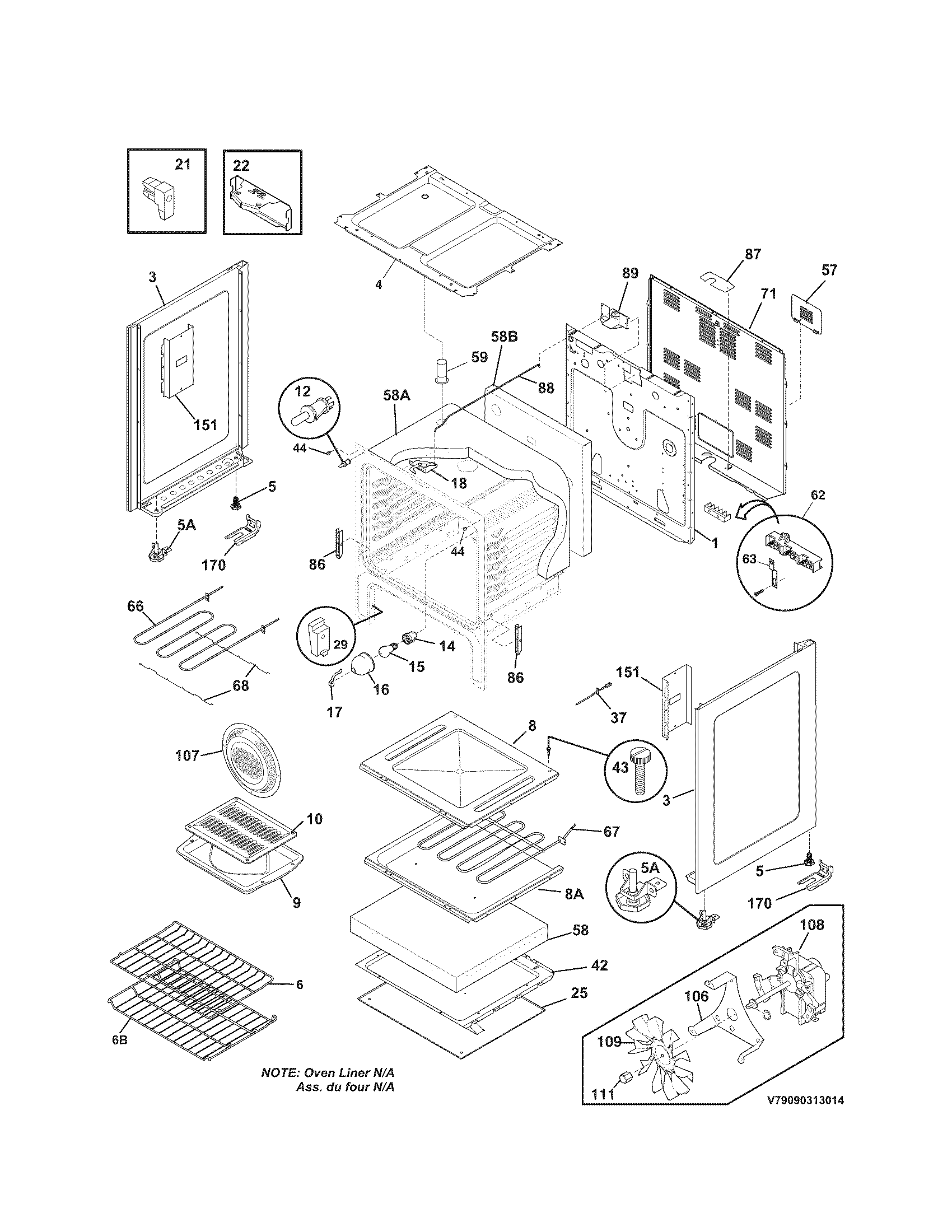 Kenmore 79094152310 body diagram