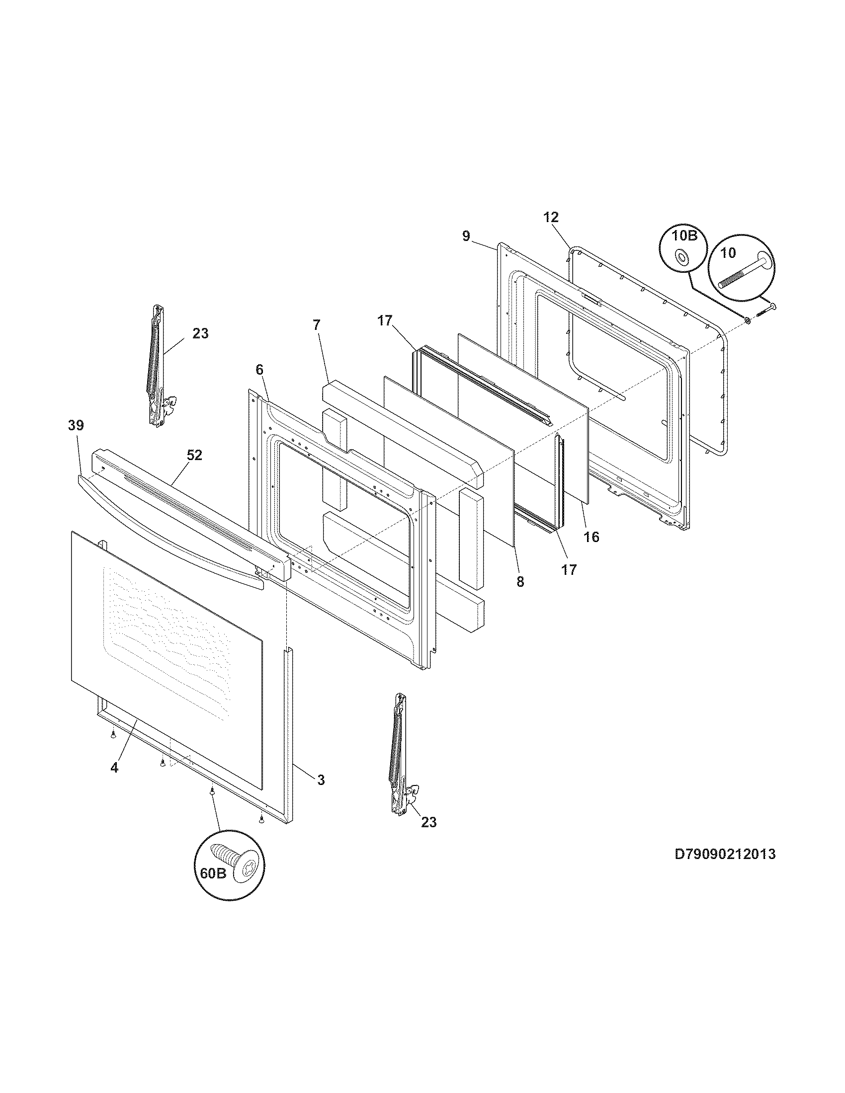 Kenmore 79094152310 door diagram