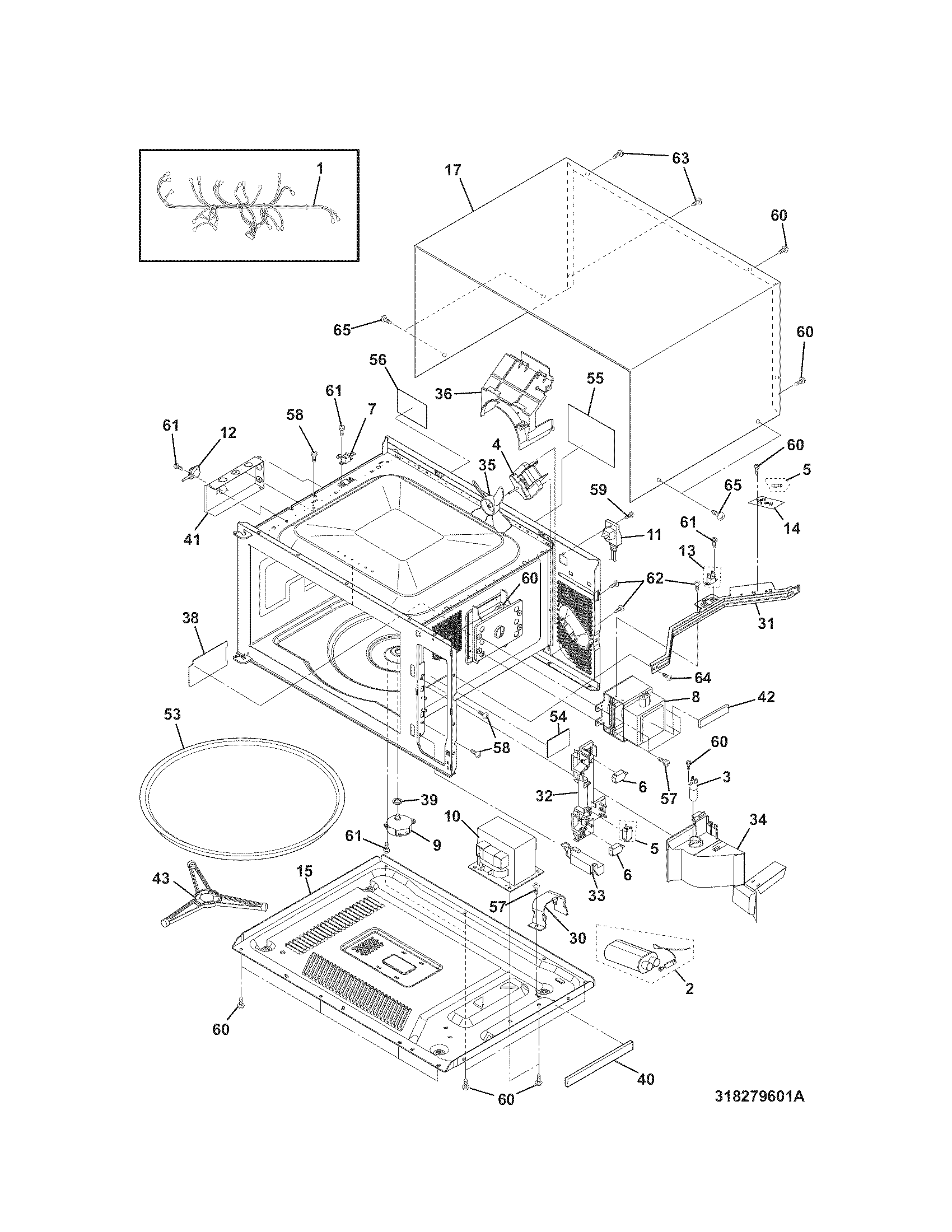 Kenmore 79048843901 microwave diagram