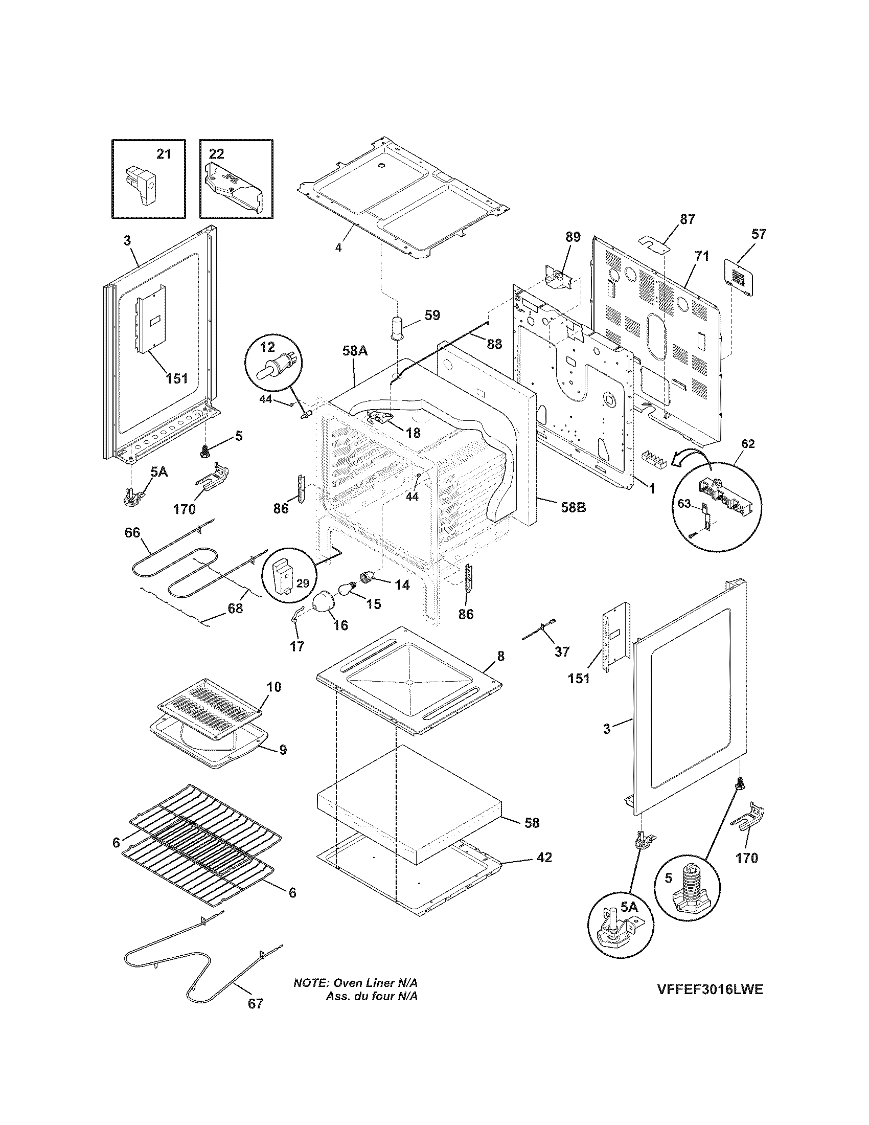 Kenmore 79094144310 body diagram