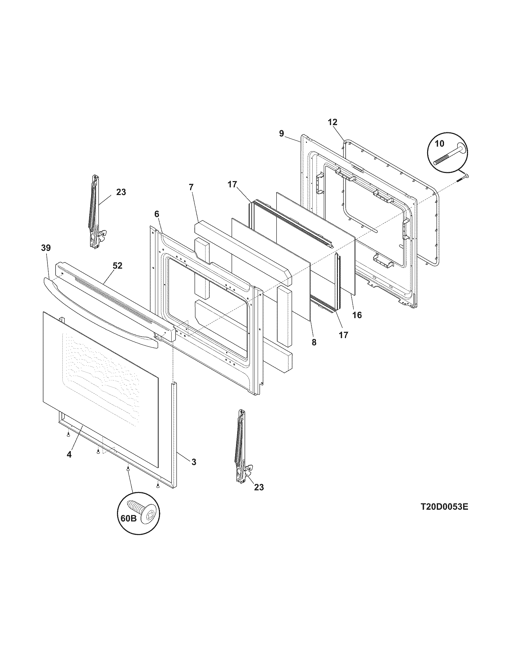 Crosley CRE3875PBA door diagram