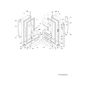 Frigidaire FGHB2844LEH fresh food doors diagram