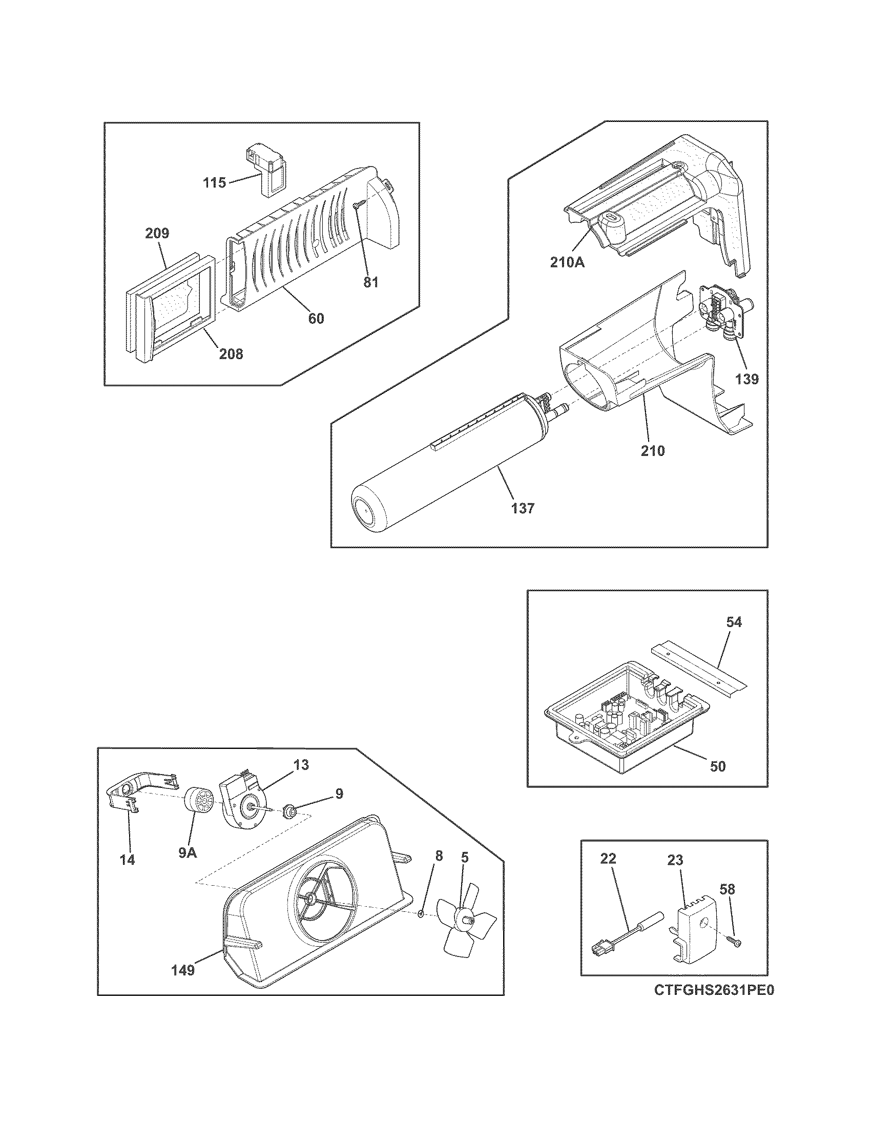 Frigidaire FGHS2631PF1 controls diagram