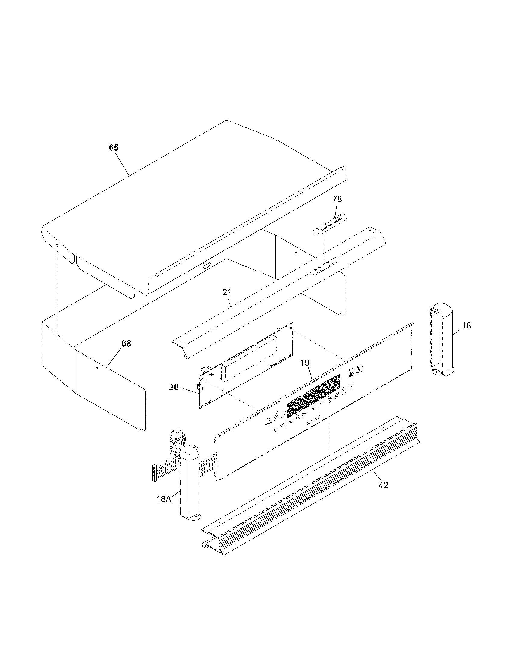 Kenmore 79040613803 control panel diagram