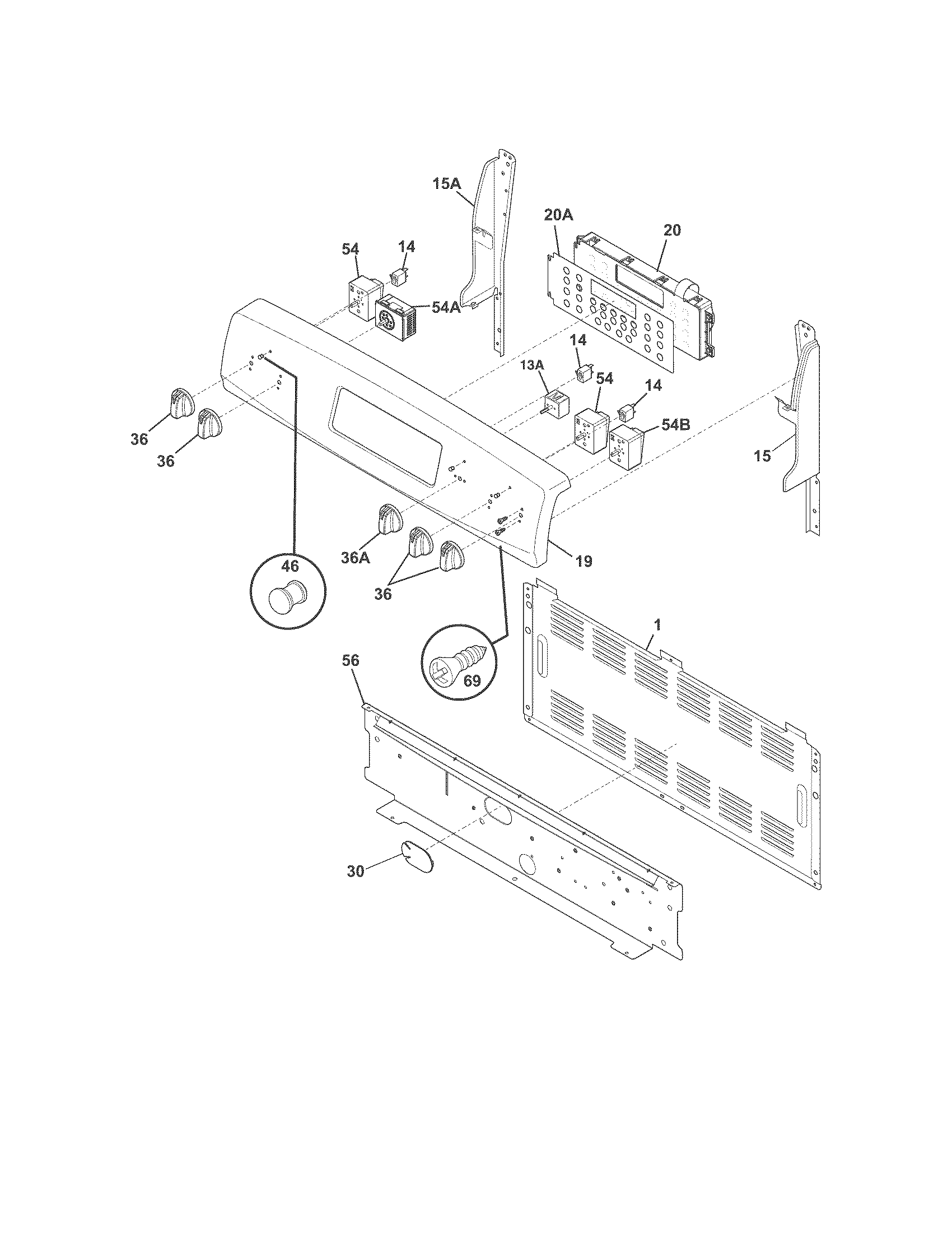 Kenmore 79094202310 backguard diagram