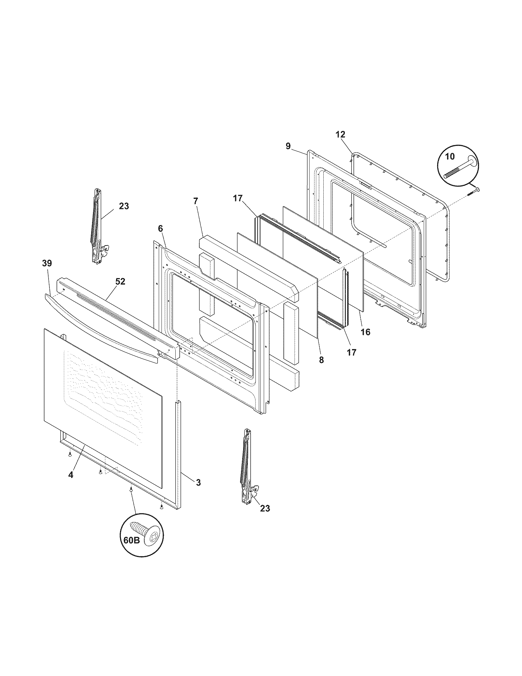 Kenmore 79094202310 door diagram