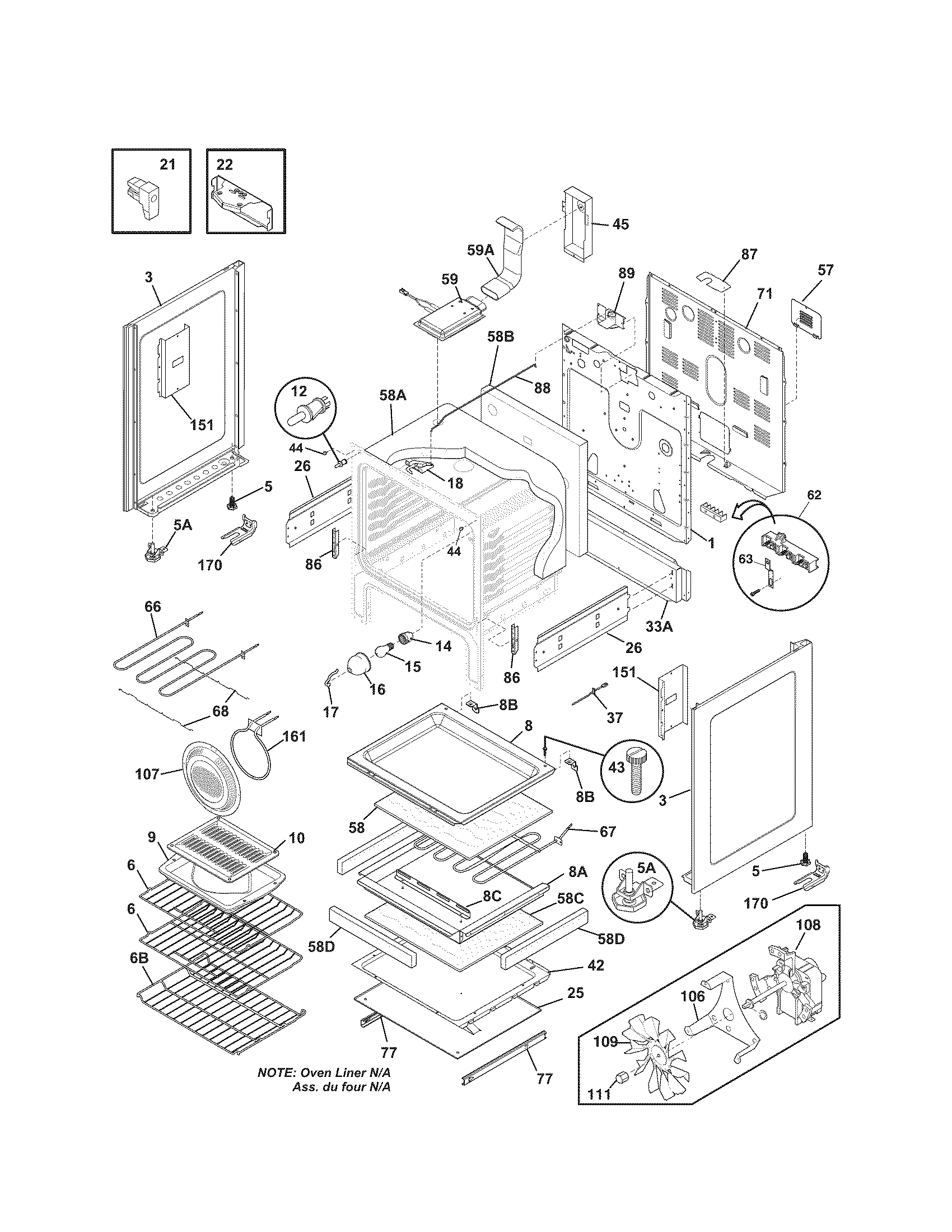 Kenmore 79094242310 body diagram