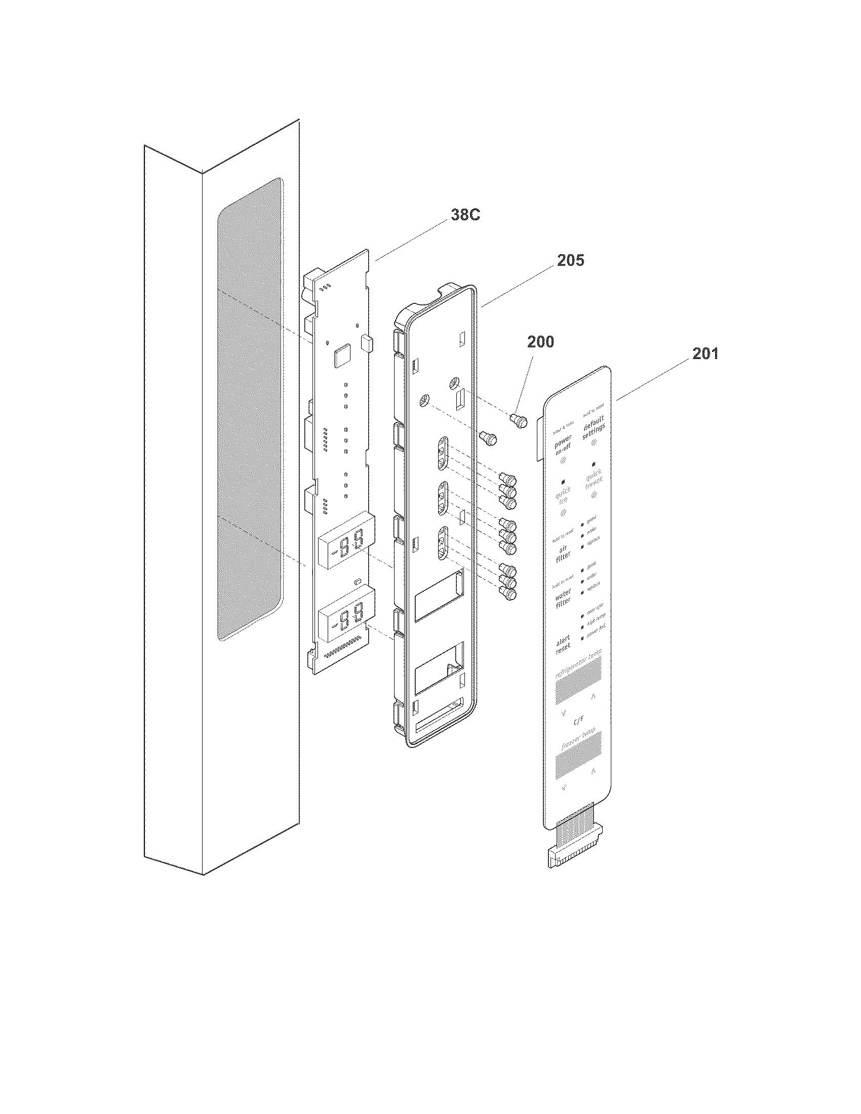 Frigidaire FPHG2399PF1 controls diagram