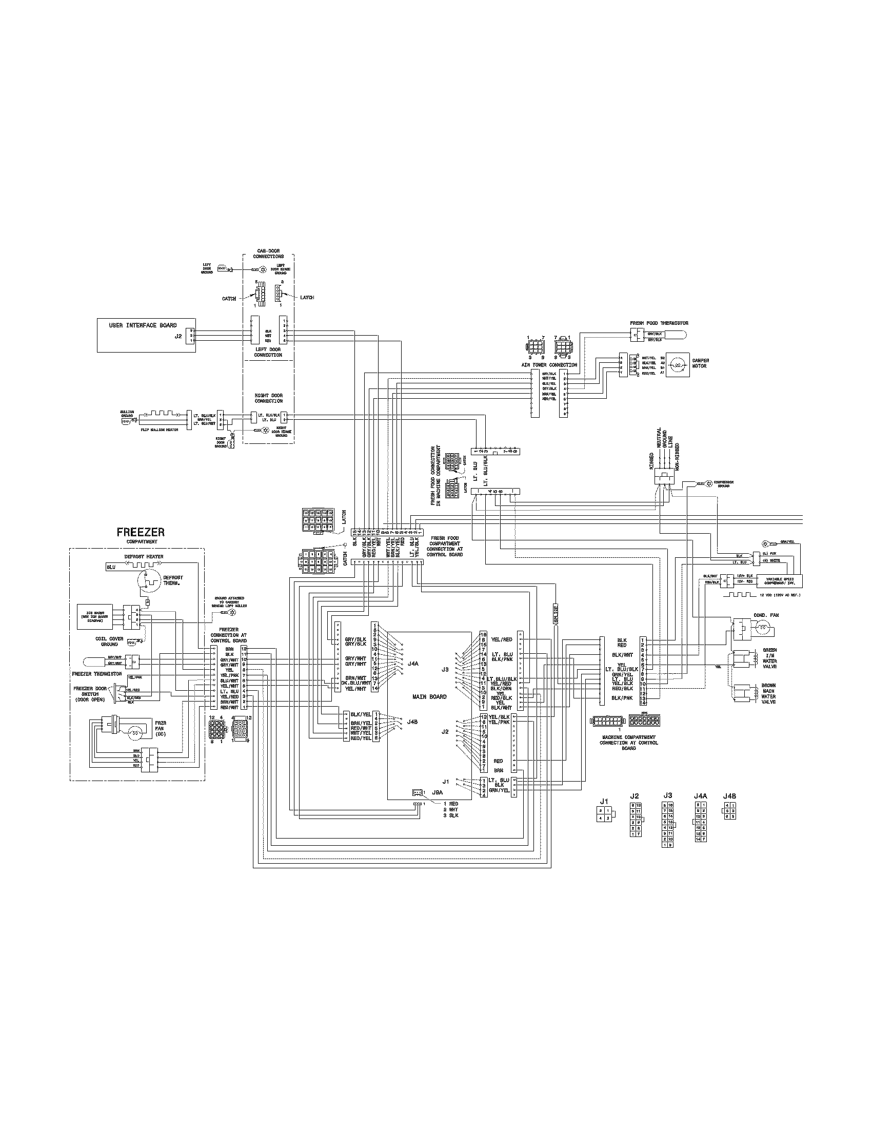 Frigidaire FPHG2399PF1 wiring schematic diagram