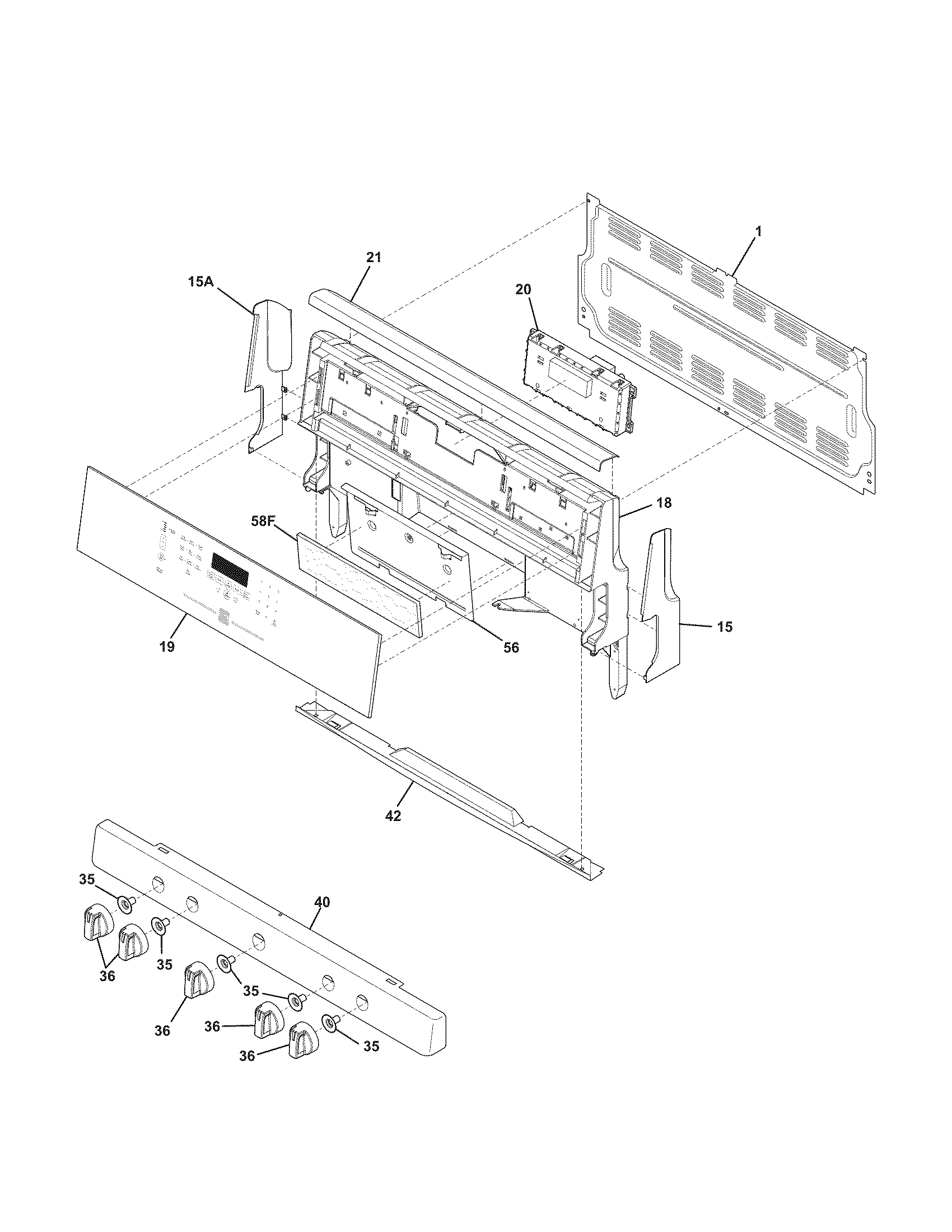 Kenmore Elite 79075339310 backguard diagram