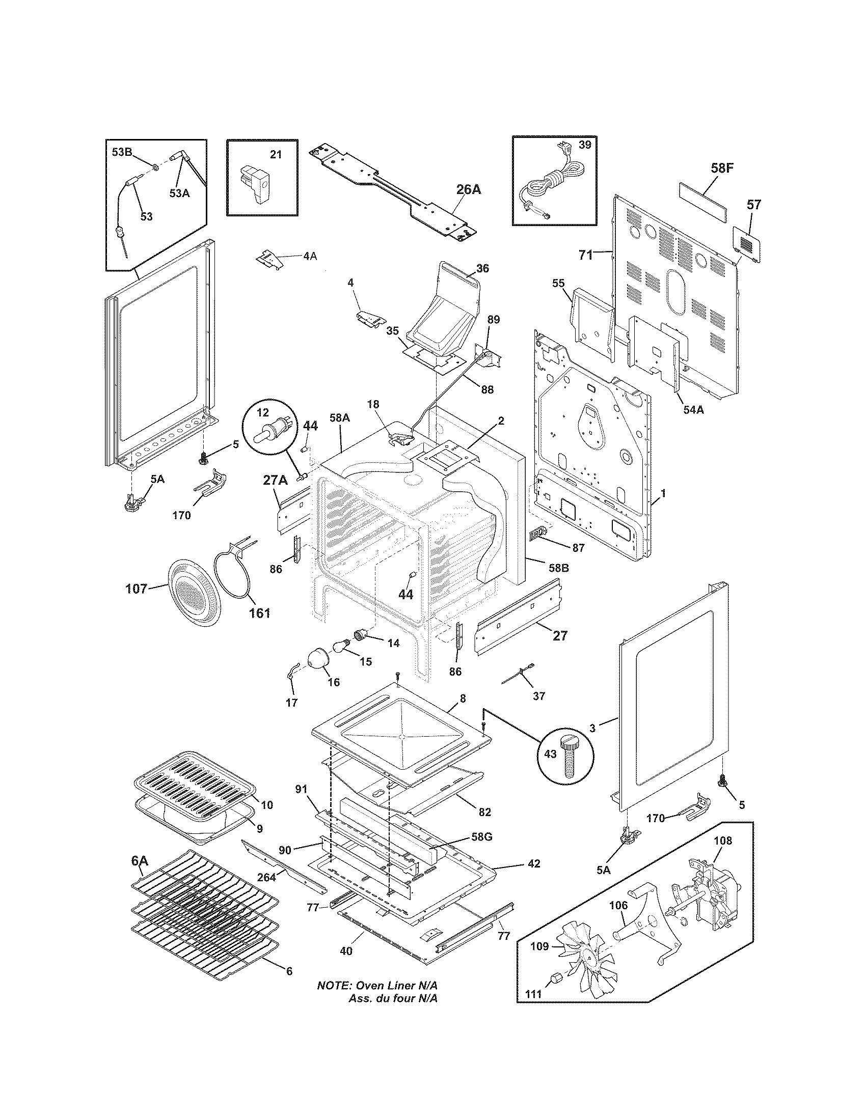 Kenmore Elite 79075339310 body diagram