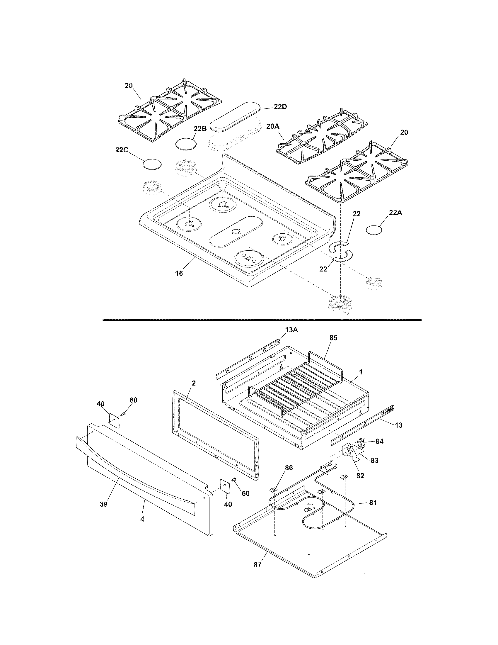 Kenmore Elite 79075339310 top/drawer diagram