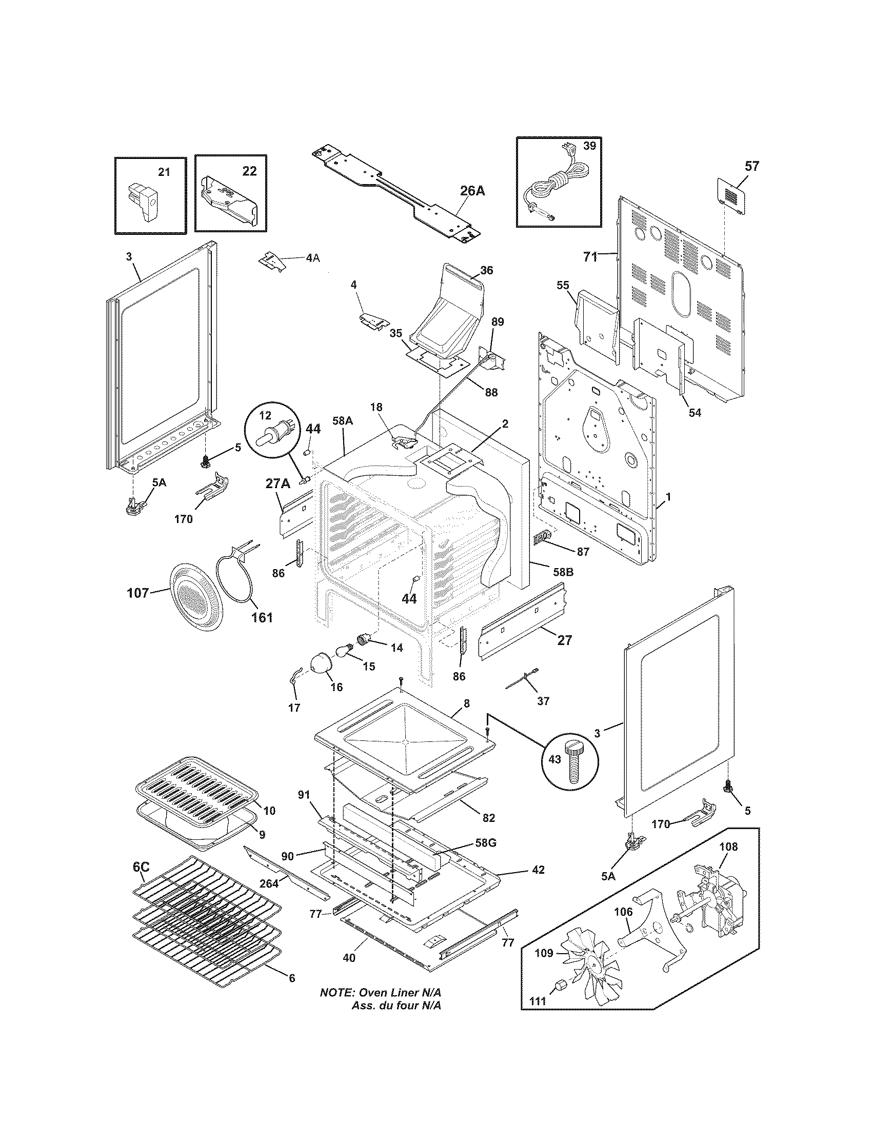 Kenmore Elite 79075233310 body diagram