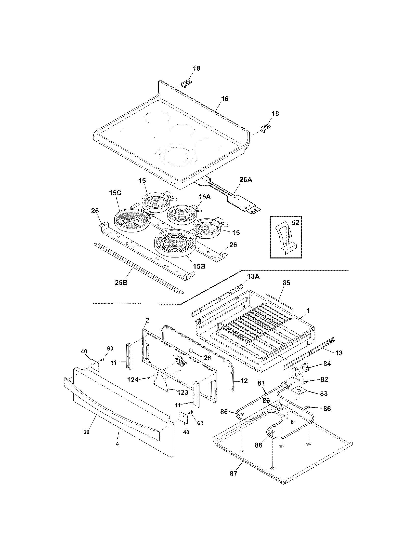 Kenmore Elite 79095069310 top/drawer diagram