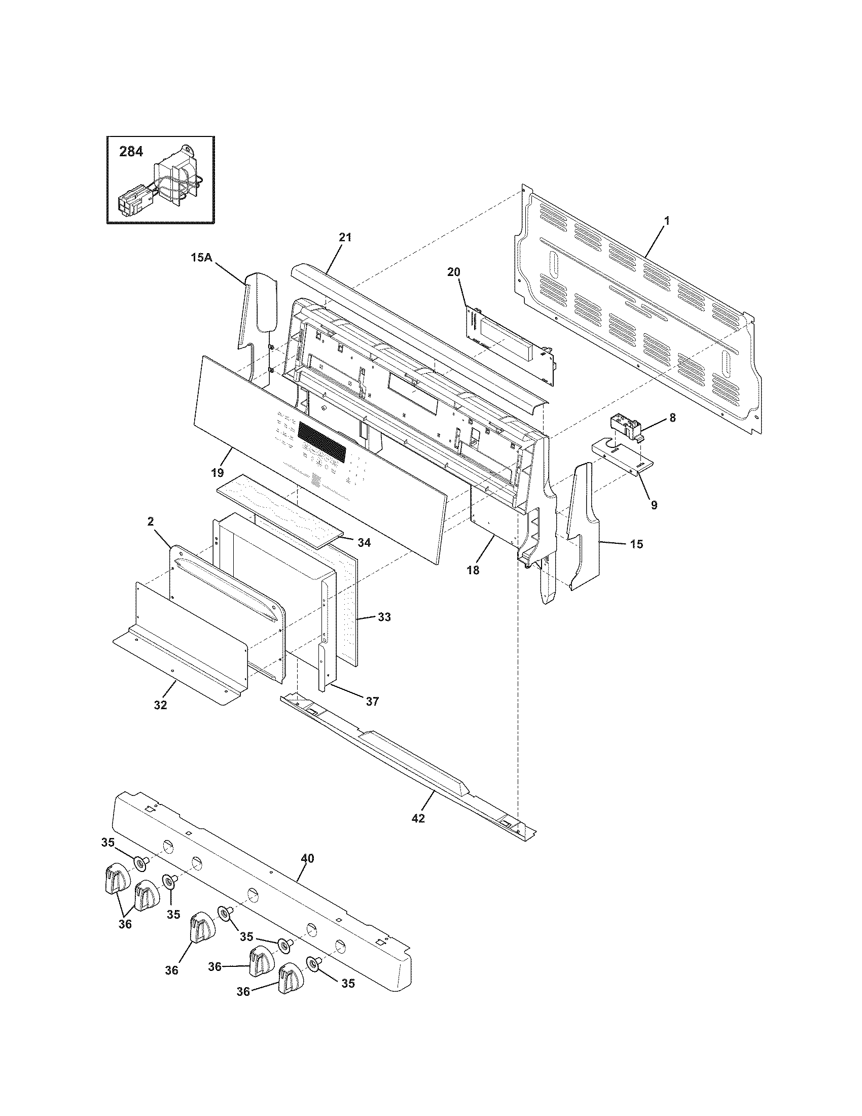 Kenmore Elite 79078909003 backguard diagram