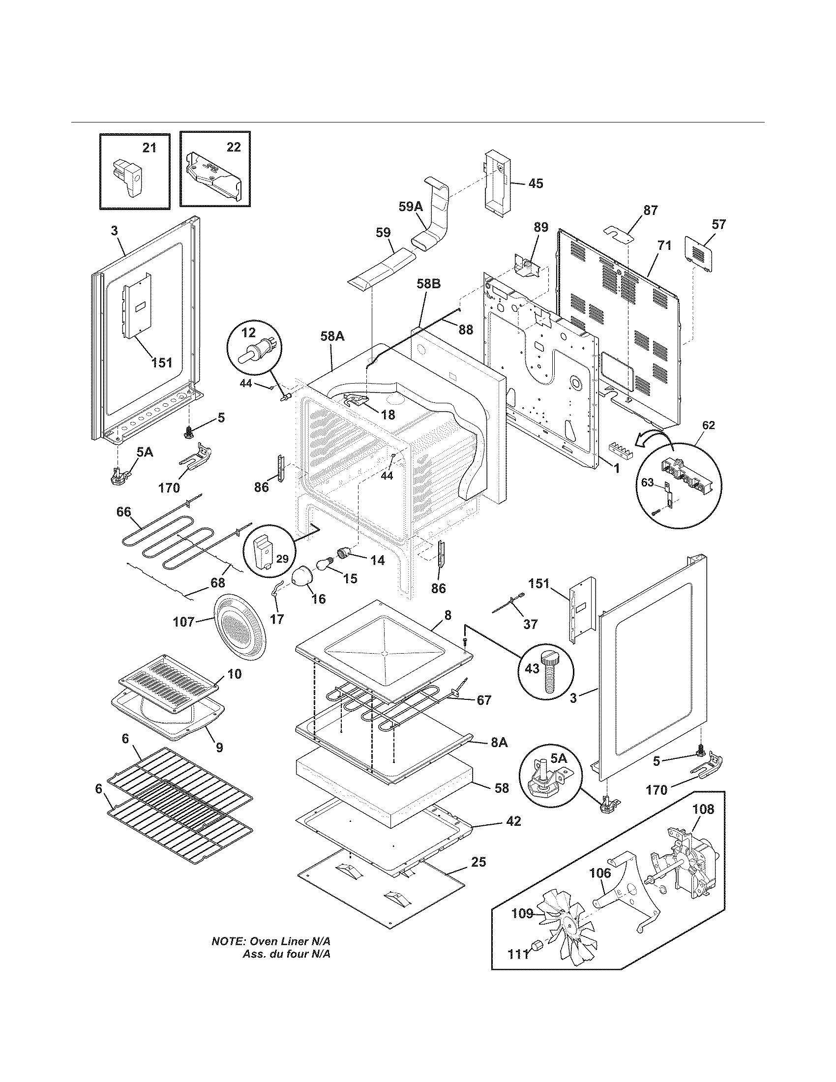 Kenmore 79094053310 body diagram