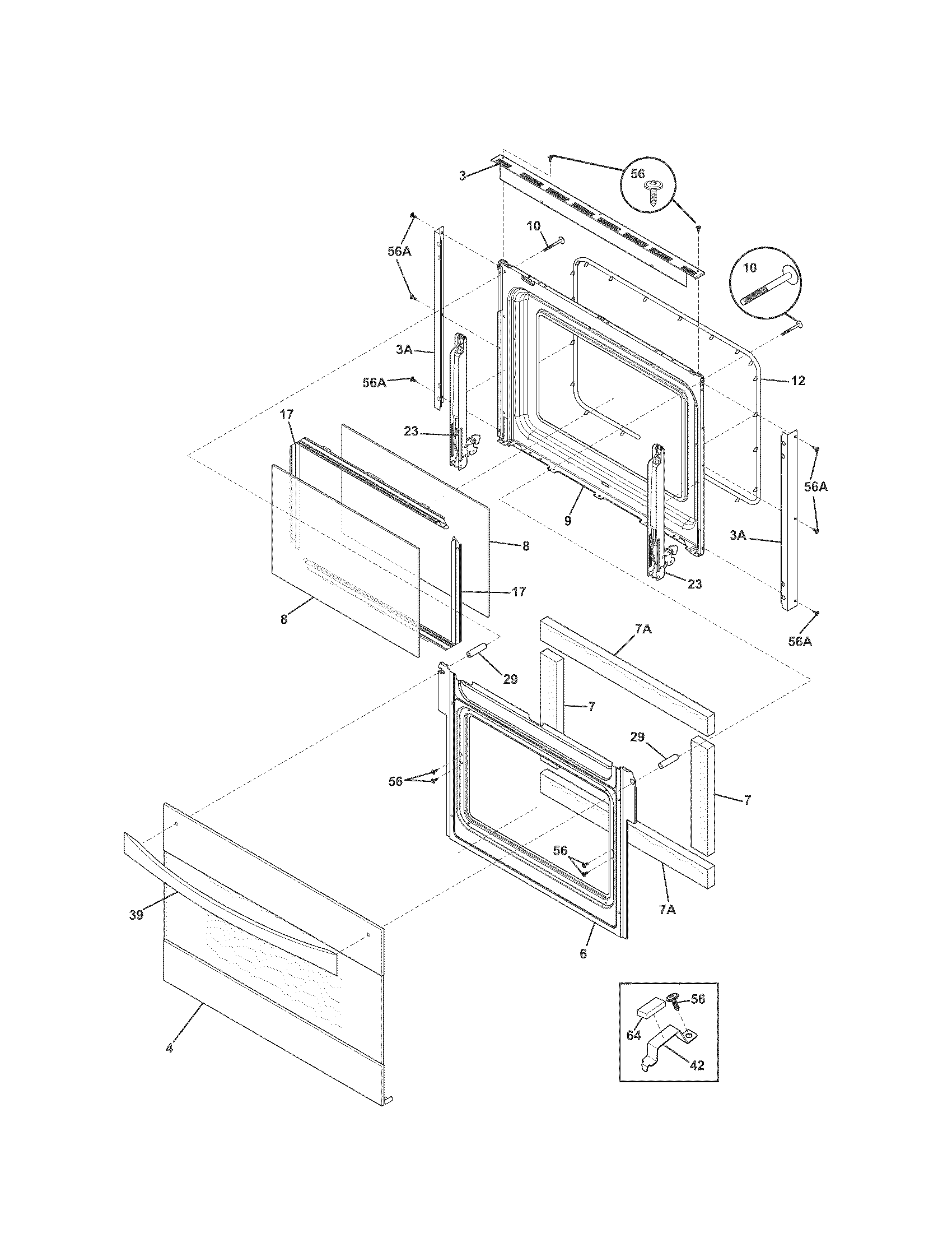 Kenmore Elite 79048083001 door diagram