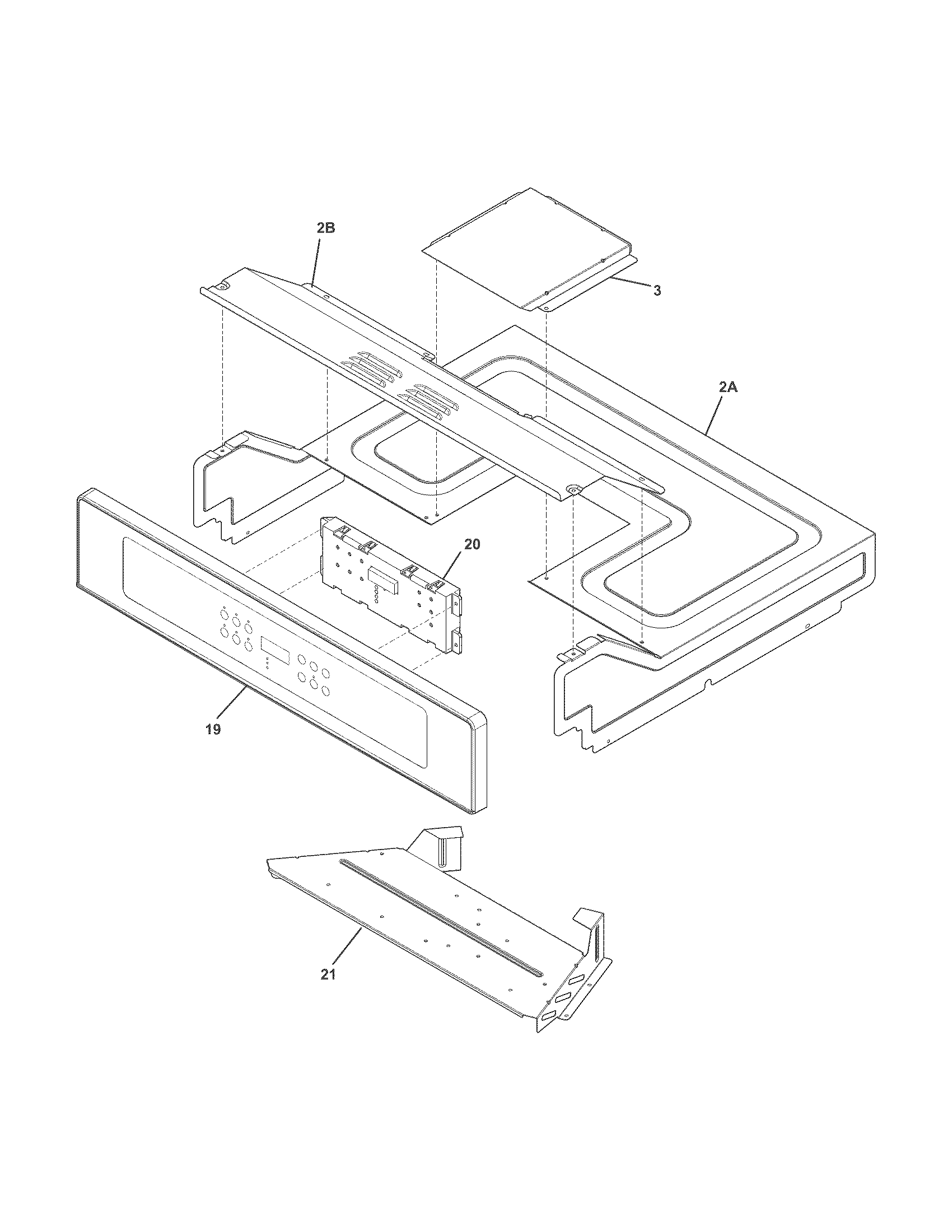 Frigidaire FFEW3025PSB control panel diagram