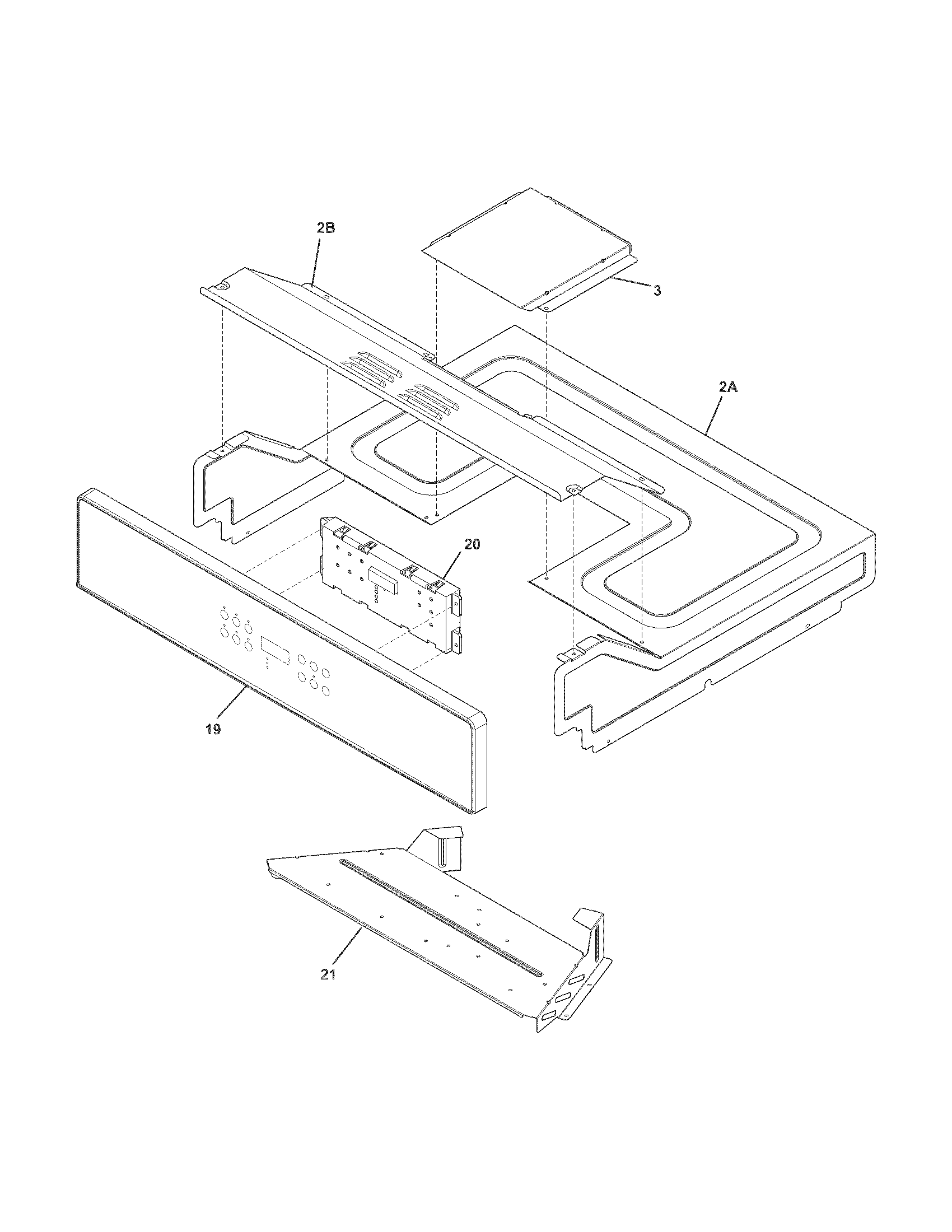Frigidaire FFEW3025PWB control panel diagram