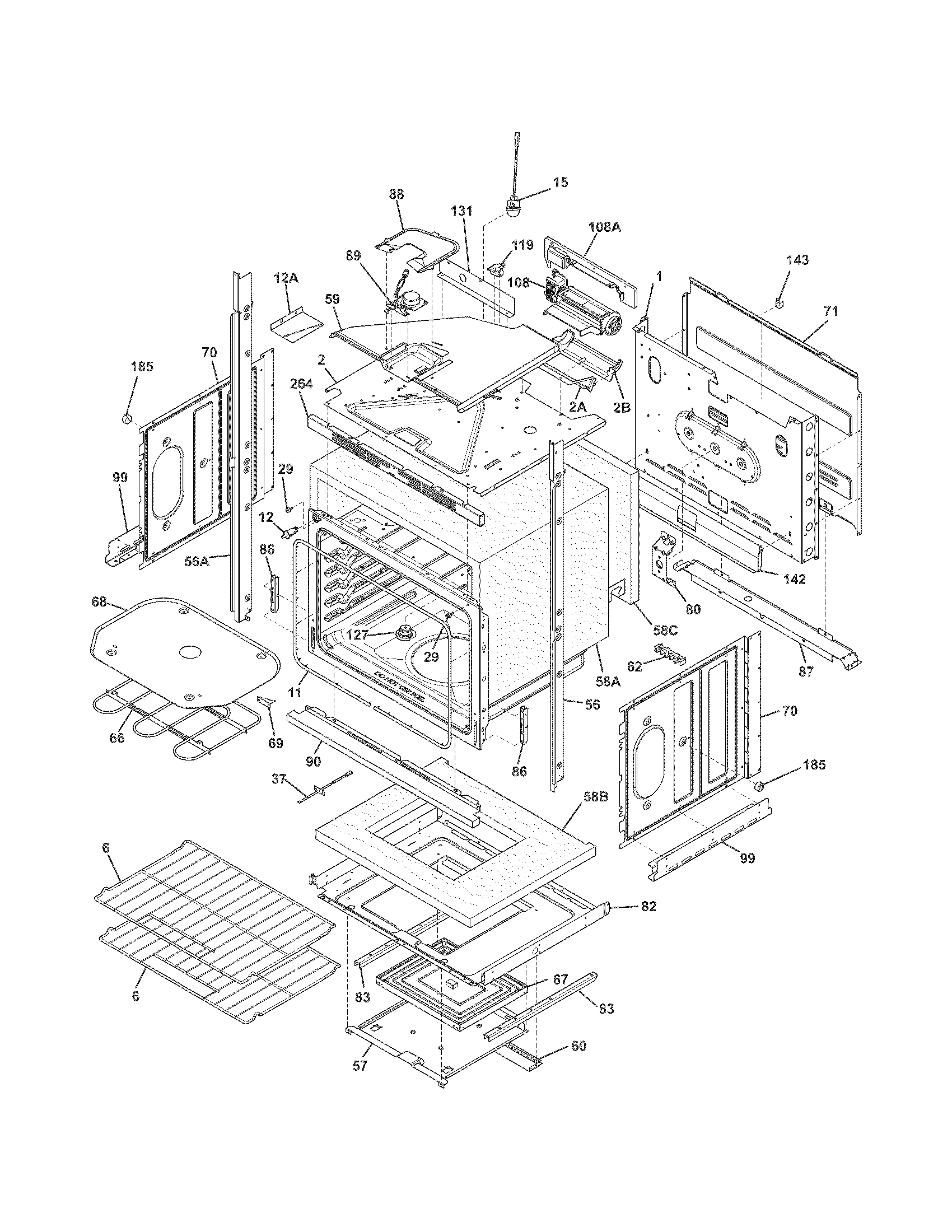 Frigidaire FFET3025PSB lower oven diagram