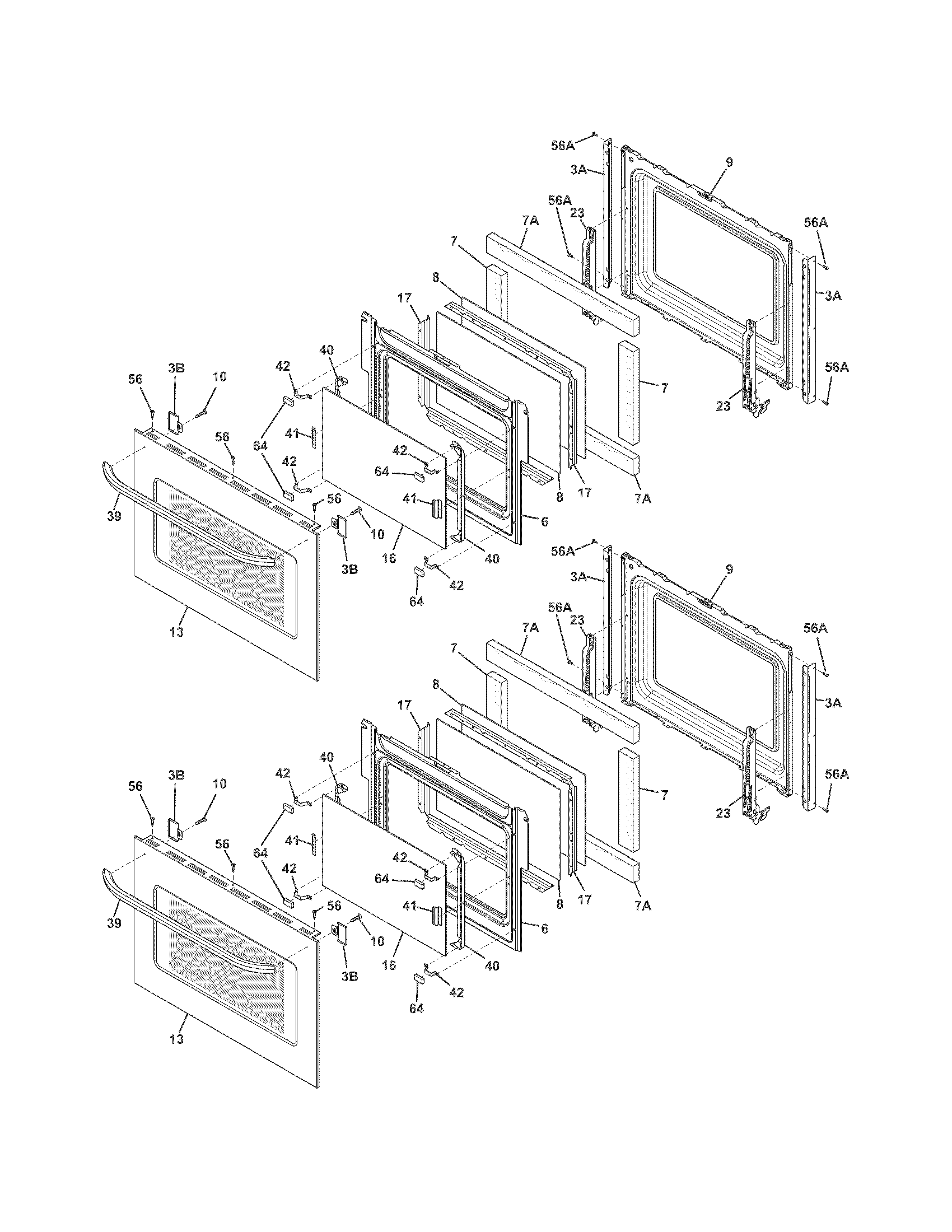 Frigidaire FFET3025PSB doors diagram