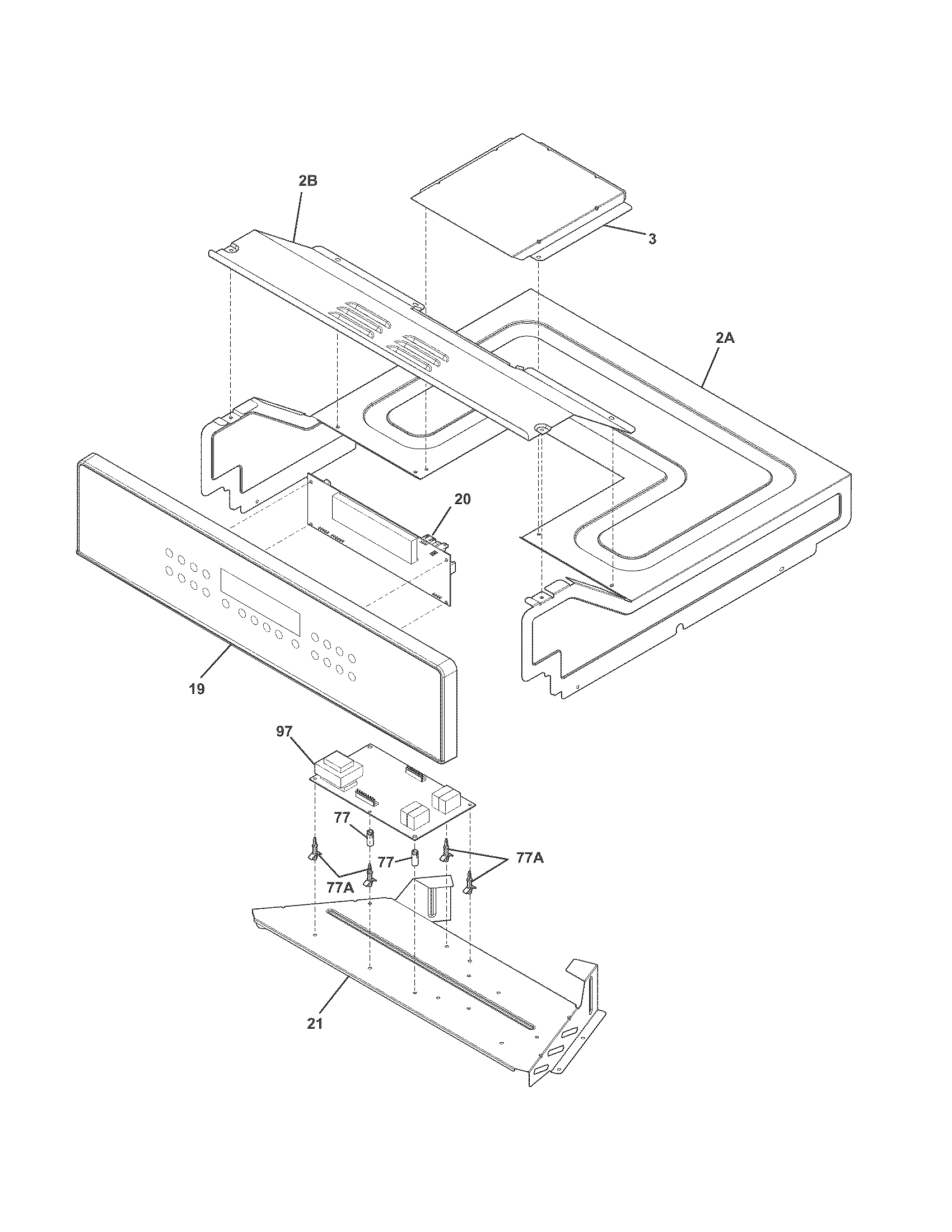 Frigidaire FFET2725PBA control panel diagram