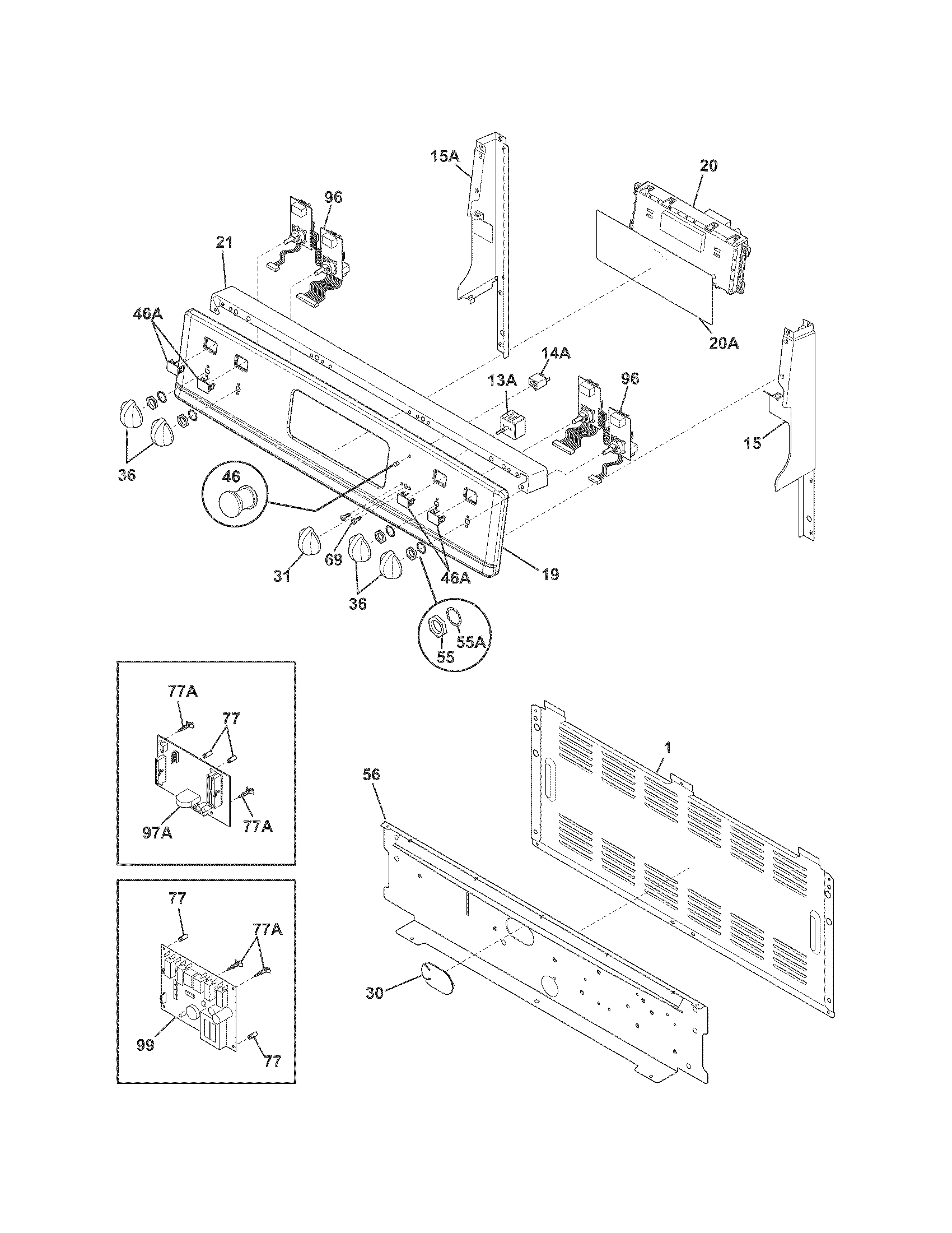 Frigidaire CGIF3061NFC backguard diagram