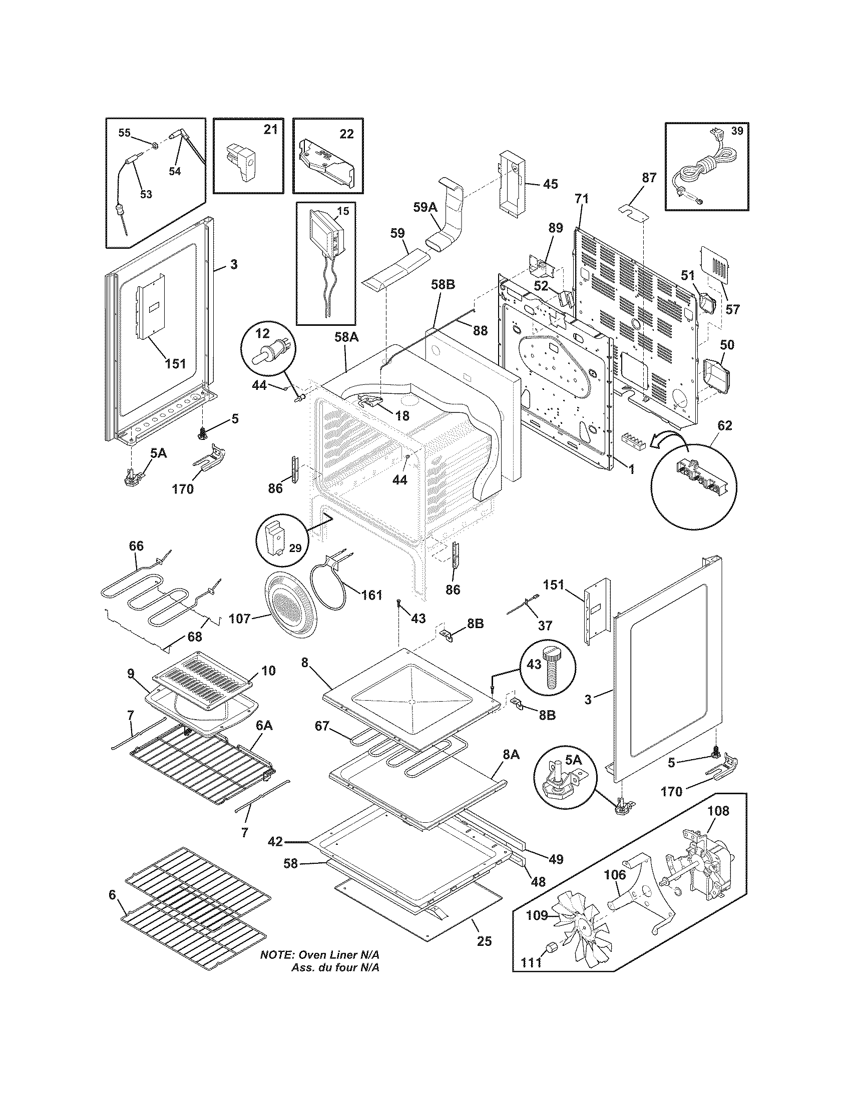 Frigidaire CGIF3061NFC body diagram