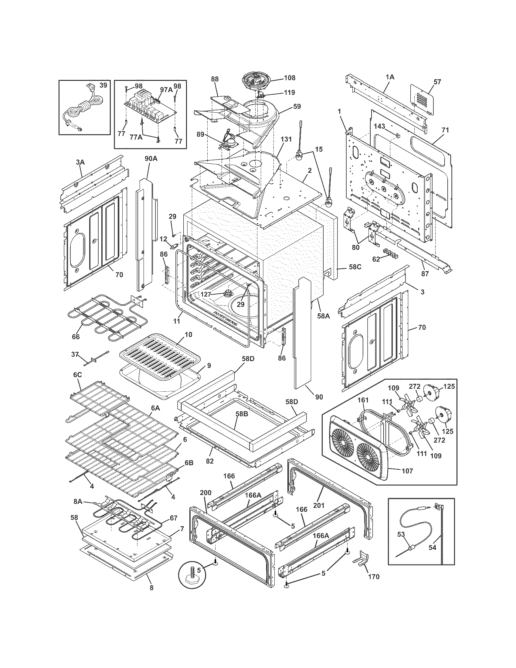 Frigidaire CPES3085PFA body diagram