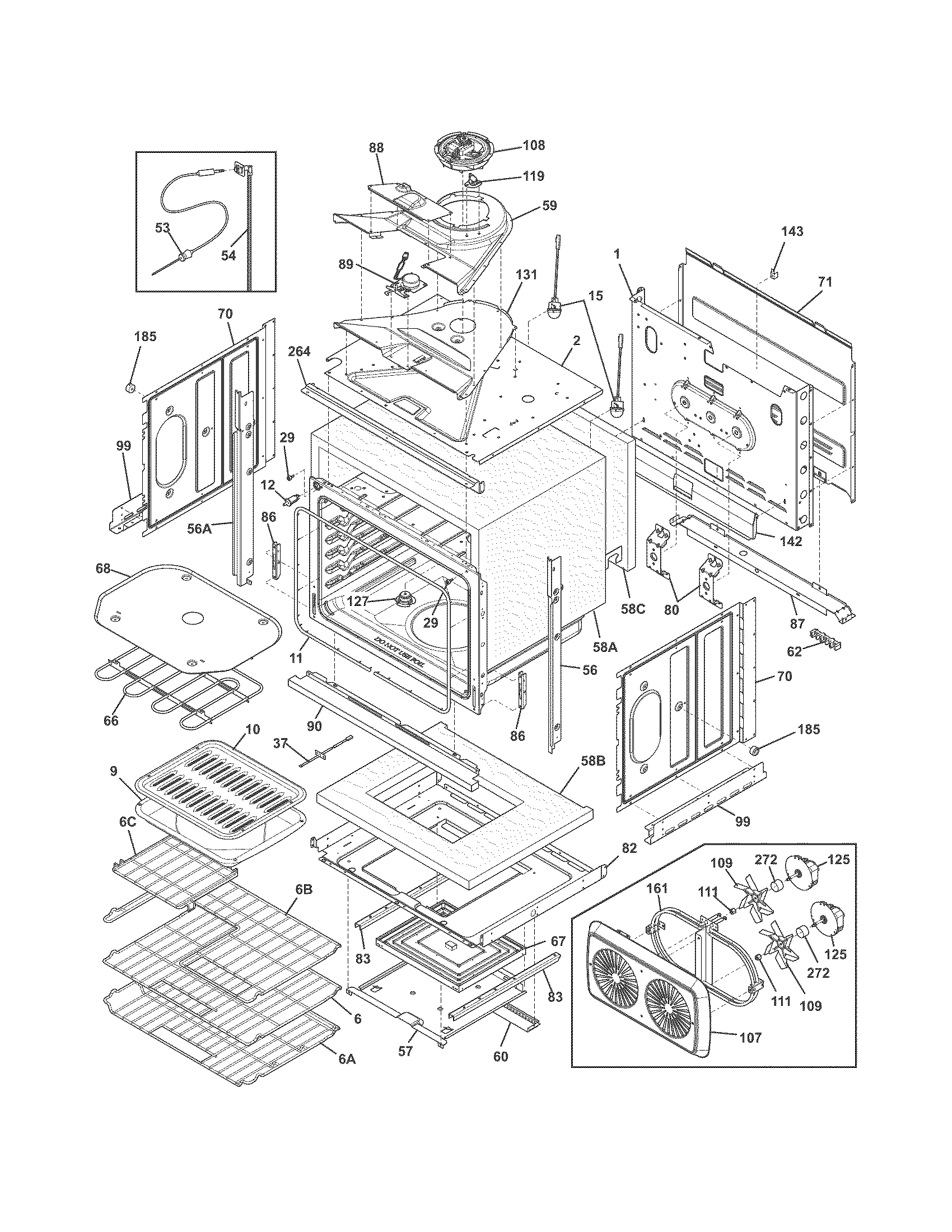 Frigidaire FPEW3085PFB body diagram