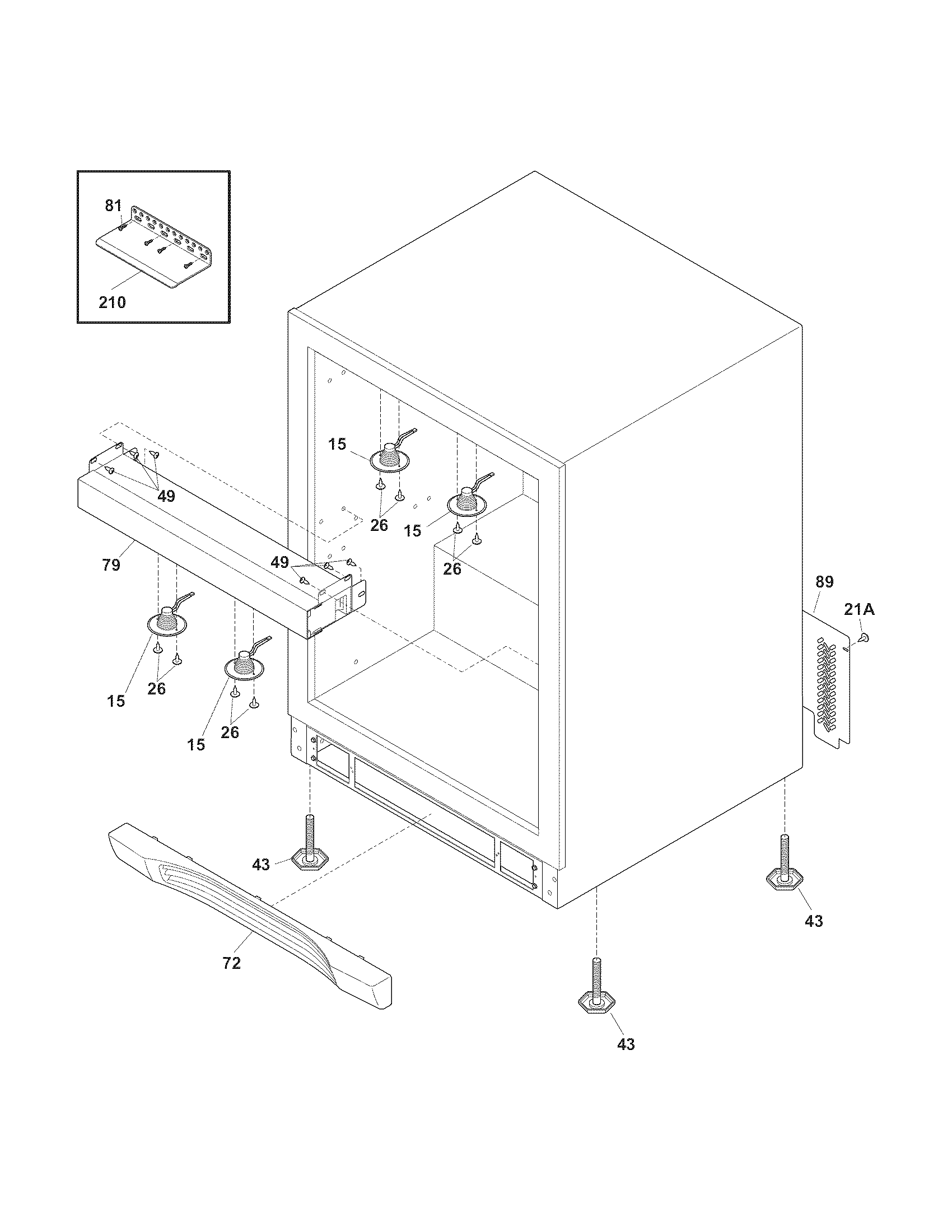 Electrolux EI24RD65KS0 cabinet diagram